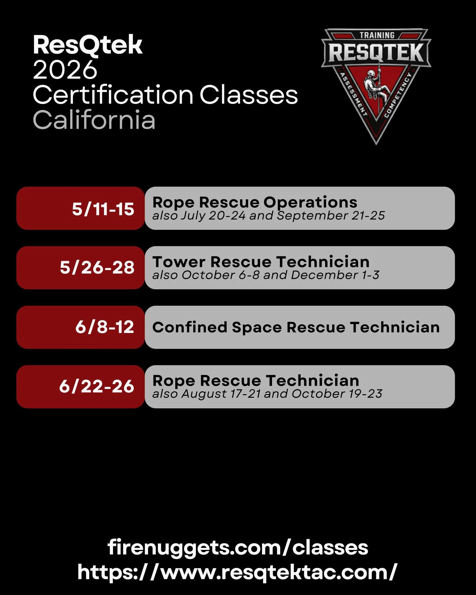 Here&rsquo;s the rest of our current class lineup 🔥

Be sure to circle back and check out the other half from yesterday's post.

Explore all classes on our website and in our newsletter email. If you're not subscribed, you can do so here 👉 https://