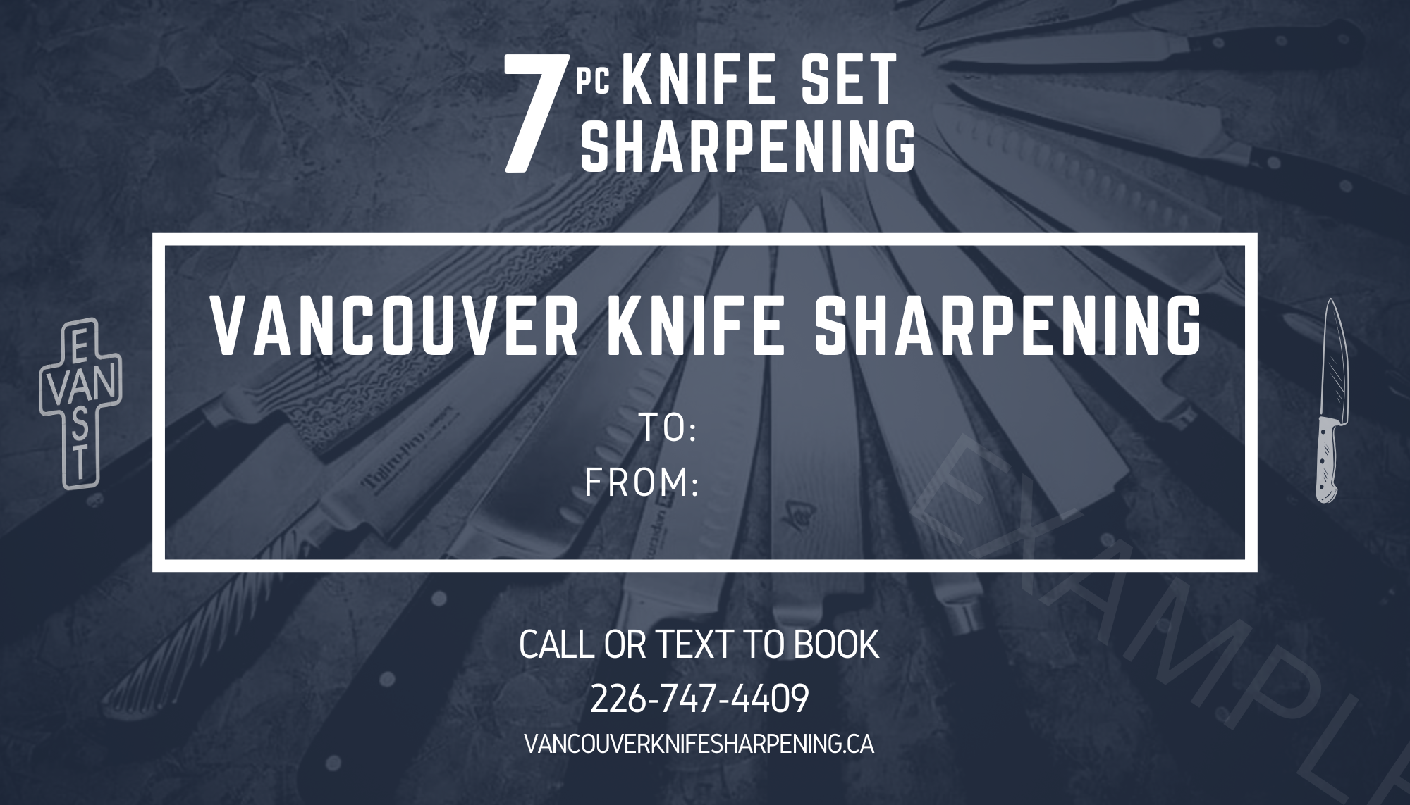 knife sharpening gift card