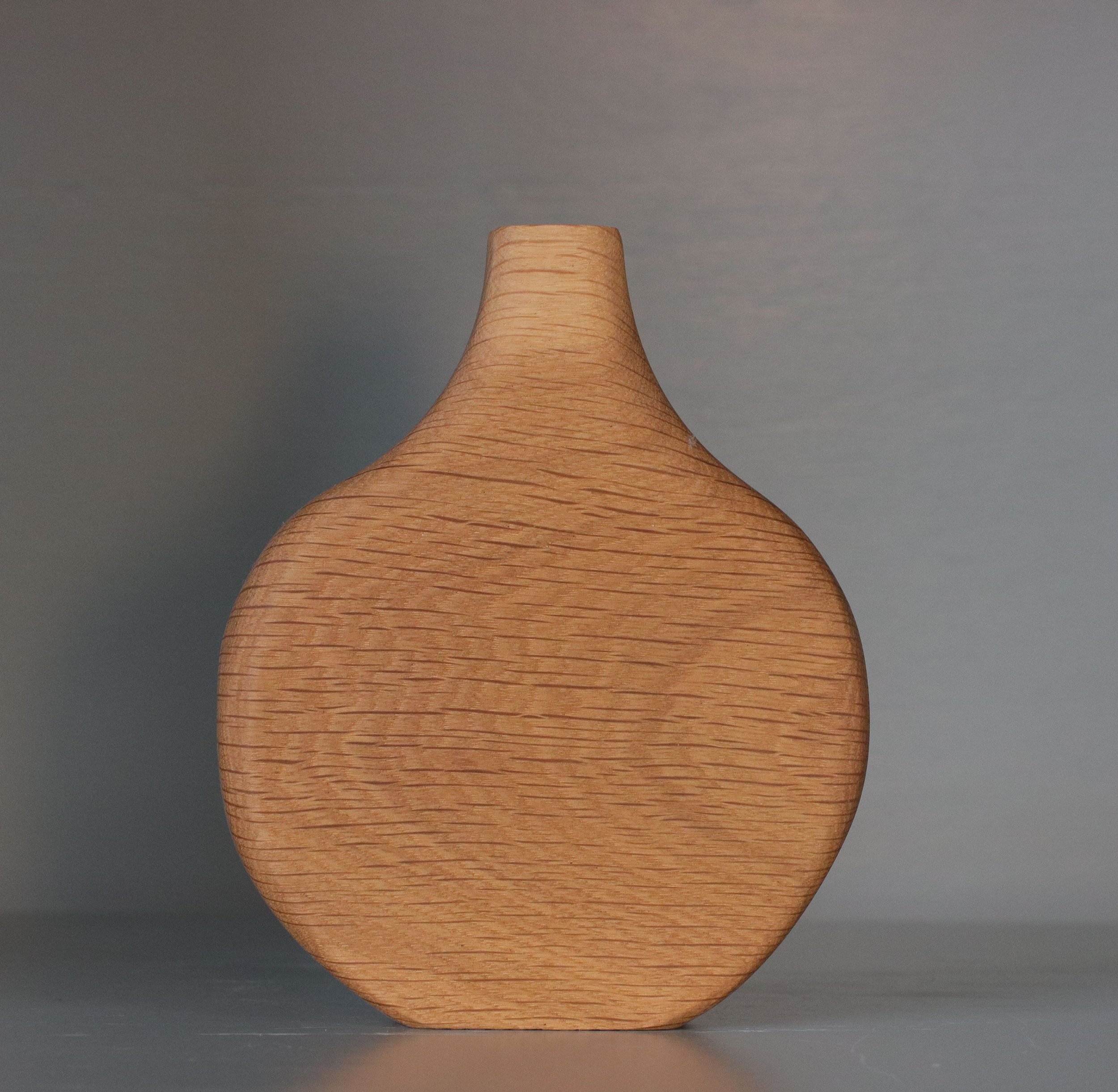 Wooden Vase - Blond Teardrop