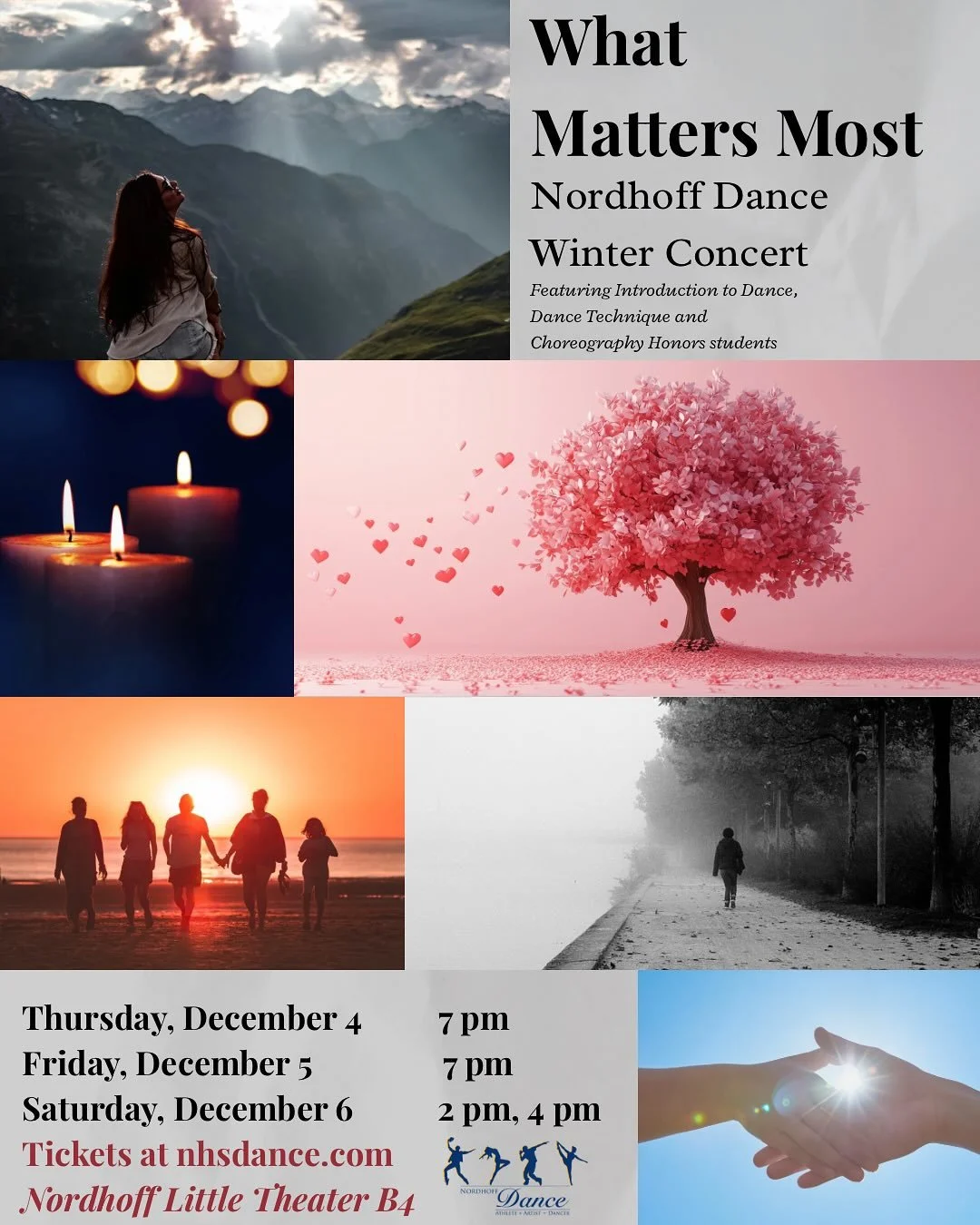 Come to our intimate winter show in the NHS&rsquo;s black box room B4 featuring small bites from our Choreo Honors Dance 4 students, some Dance 3/4 small ensembles, Dance Company along with Dance 1 and 2  classes. Tickets available online now at nhsd