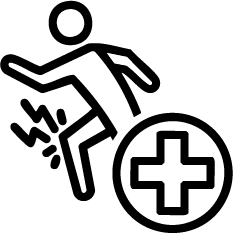 A black safety pin against a white background.