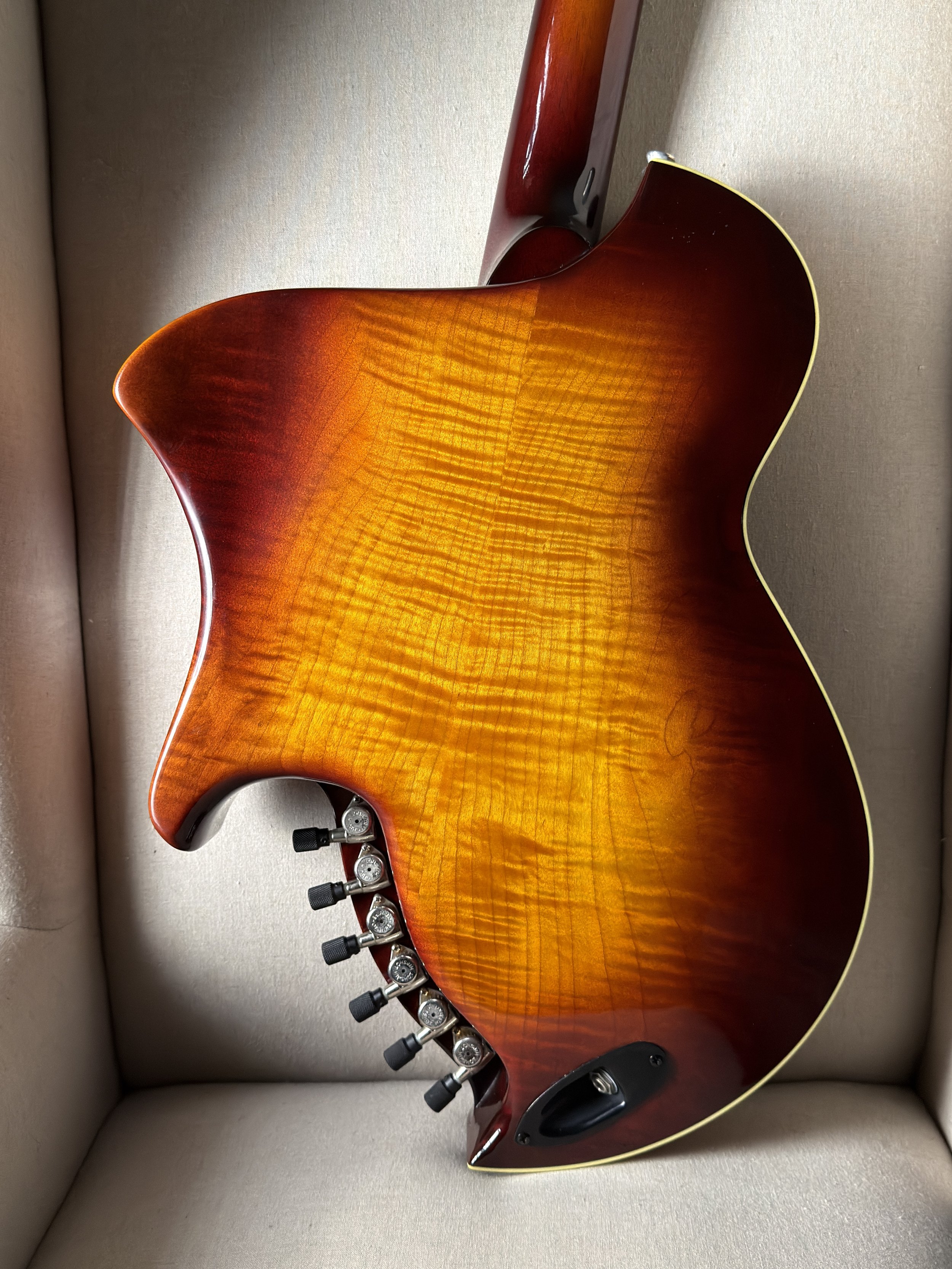 Koll RE Archtop showing maple back