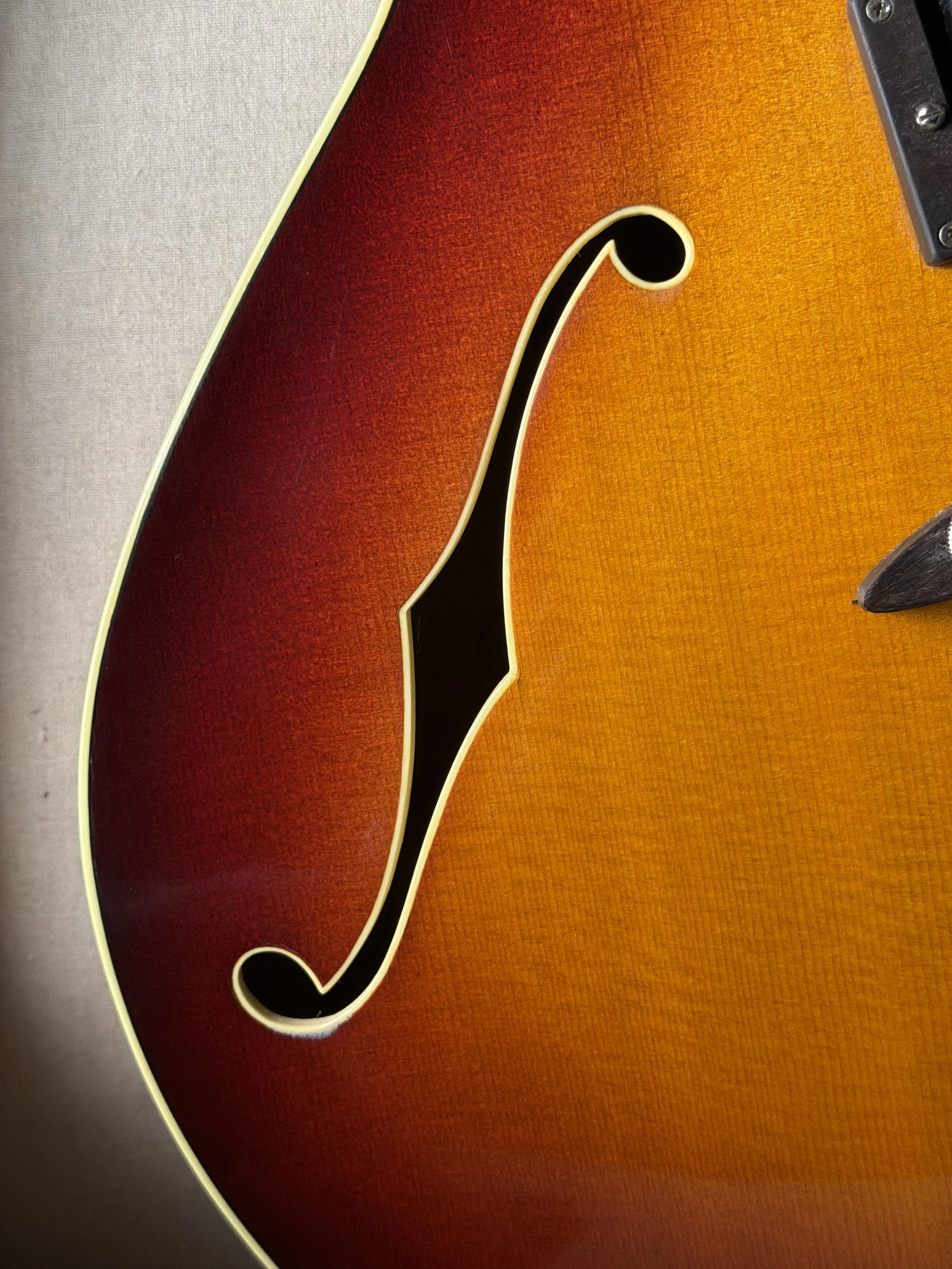 Koll RE Archtop showing f hole
