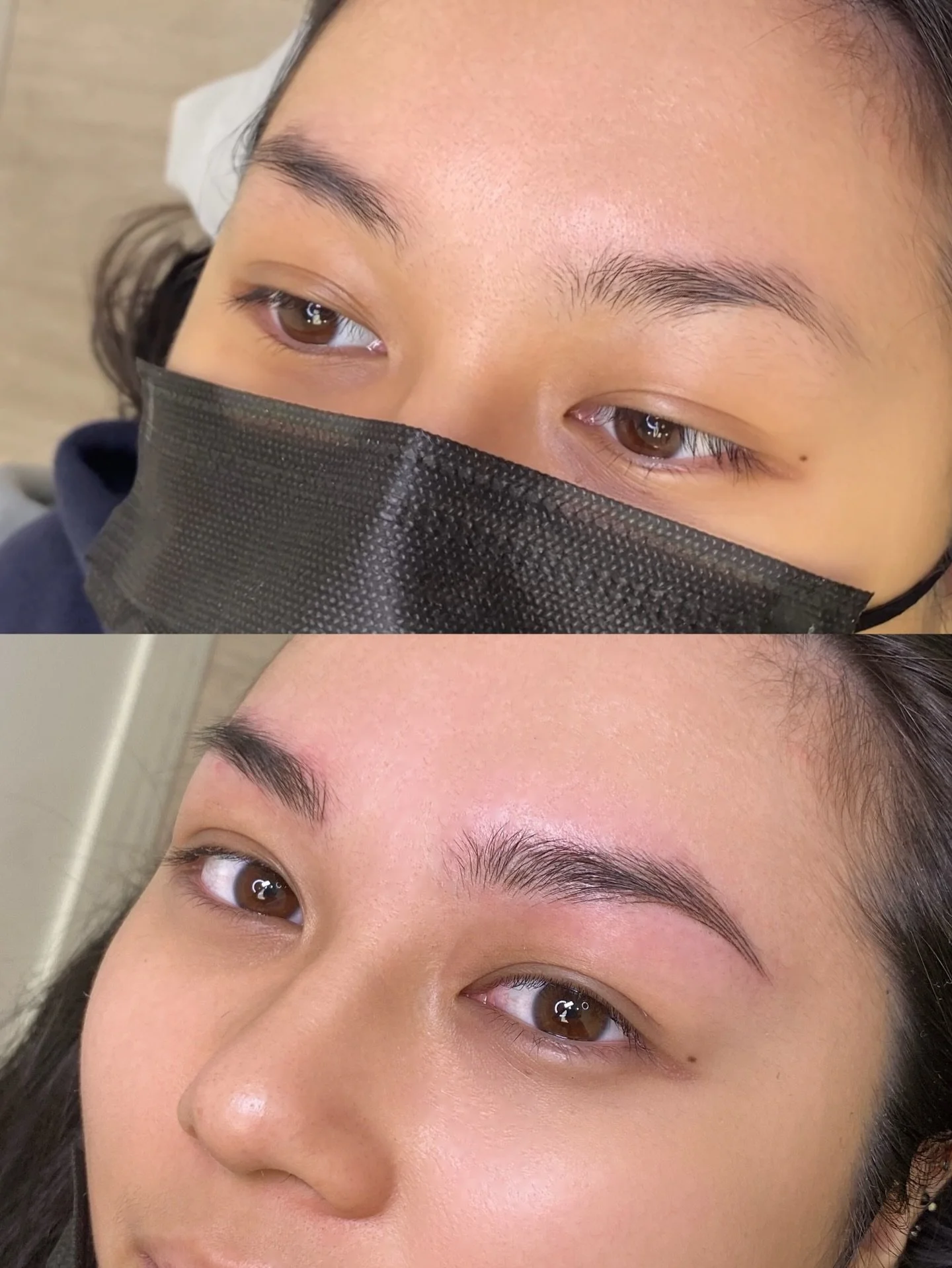 𝗡𝗮𝗻𝗼 𝗕𝗿𝗼𝘄𝘀
💎 Natural Looking Results : Nano brows create realistic, hair-like strokes that mimic the natural brow, resulting in a softer, more natural look 
💎 Less trauma to the skin : Nano brows use a fine needle to deposit pigment, which