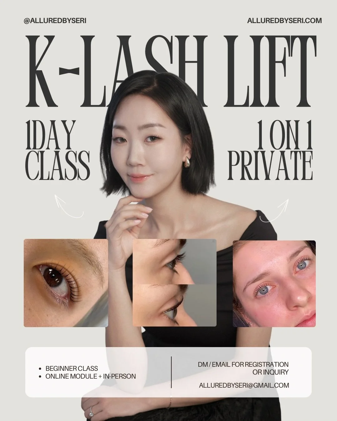 Korean Lash Lift Training is now open ✨
First three students will receive $200 off ☺️

This course is designed to give you a strong foundation through through an online module + in-person training, so you can learn the theory at your own pace and foc