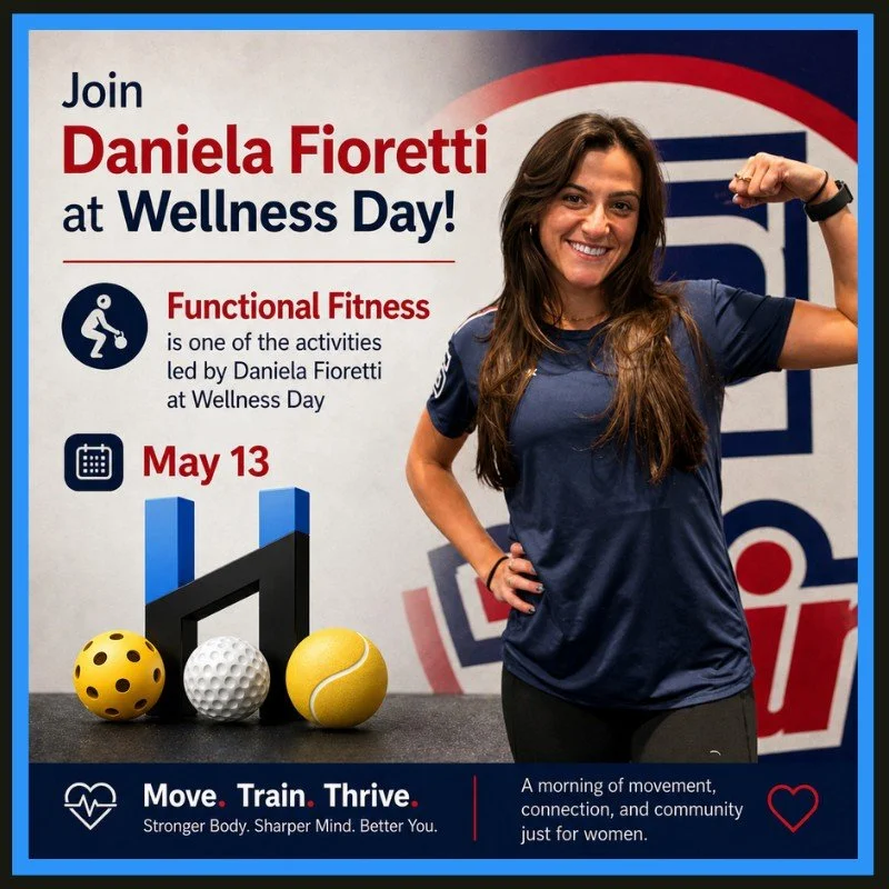 💪 Functional Fitness with Daniela Fioretti

Get ready to move, train, and feel STRONG 💙

We&rsquo;re excited to have Daniela Fioretti leading Functional Fitness at our Women&rsquo;s Wellness Day on May 13 at The Sports Haus.

Daniela brings energy,