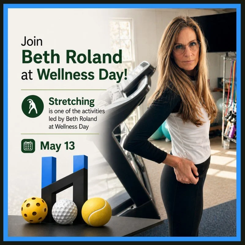 🧘&zwj;♀️ Stretch, Move &amp; Feel Better &mdash; with Beth Roland

We&rsquo;re excited to have Beth Roland leading Stretching at our Women&rsquo;s Wellness Day on May 13 at The Sports Haus 💙

After 38 years as a personal trainer, Beth knows exactly