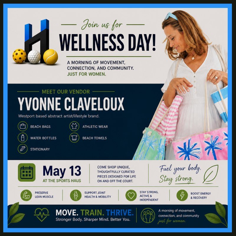 ✨ Meet Our Vendor: Yvonne Claveloux

We&rsquo;re excited to welcome Yvonne Claveloux to our Women&rsquo;s Wellness Day on May 13 at The Sports Haus 💙

A Westport-based abstract artist and lifestyle brand, Yvonne brings vibrant, joyful designs that b