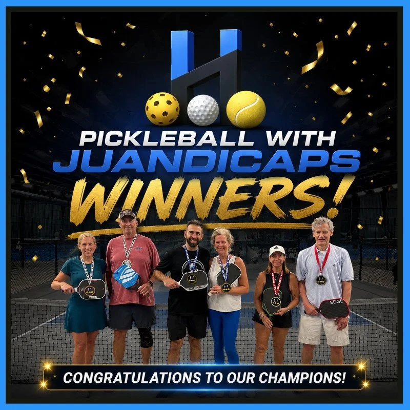 Huge congratulations to our Pickleball with Juandicaps Memorial Day winners at The Sports Haus! 🏆🇺🇸

🥇 Gold: Sean McCoy &amp; Belinda Makovsky
🥈 Silver: Tom McLaughlin &amp; Maggi Zeldes
🥉 Bronze: Gina McGuiness &amp; Steve Makovsky

All 20 pla