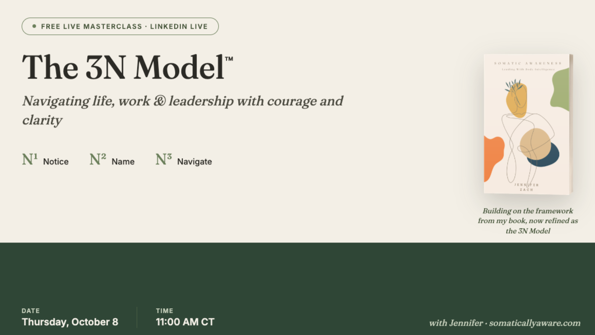 The 3N Model Masterclass: Life, Work &amp; Leadership with Courage &amp; Clarity