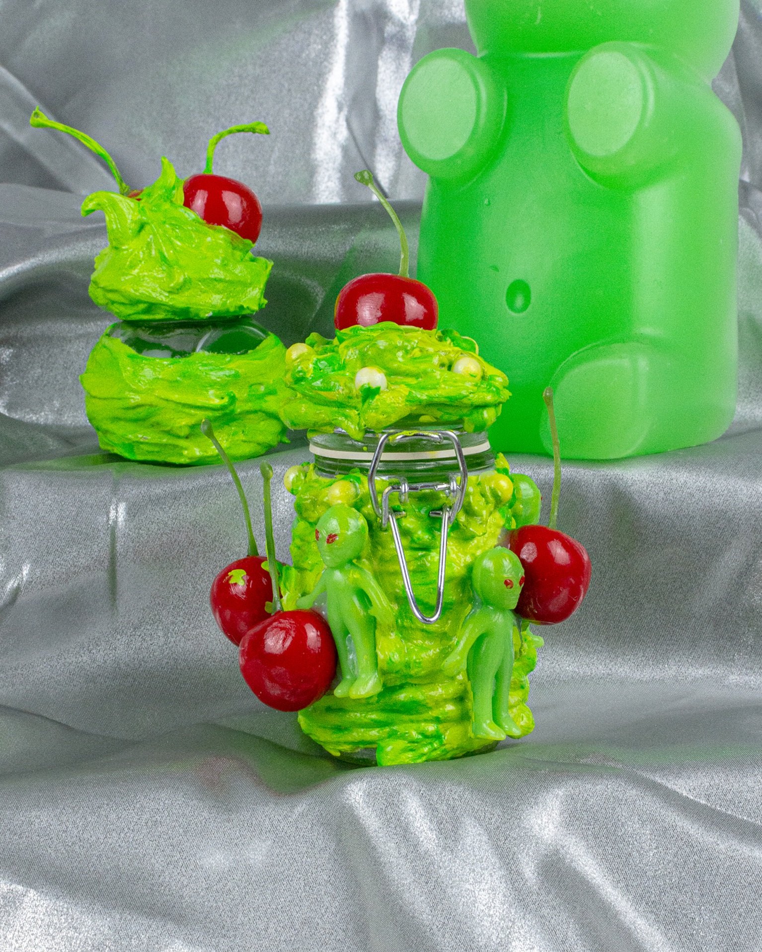 Green Whipped Cream Jars