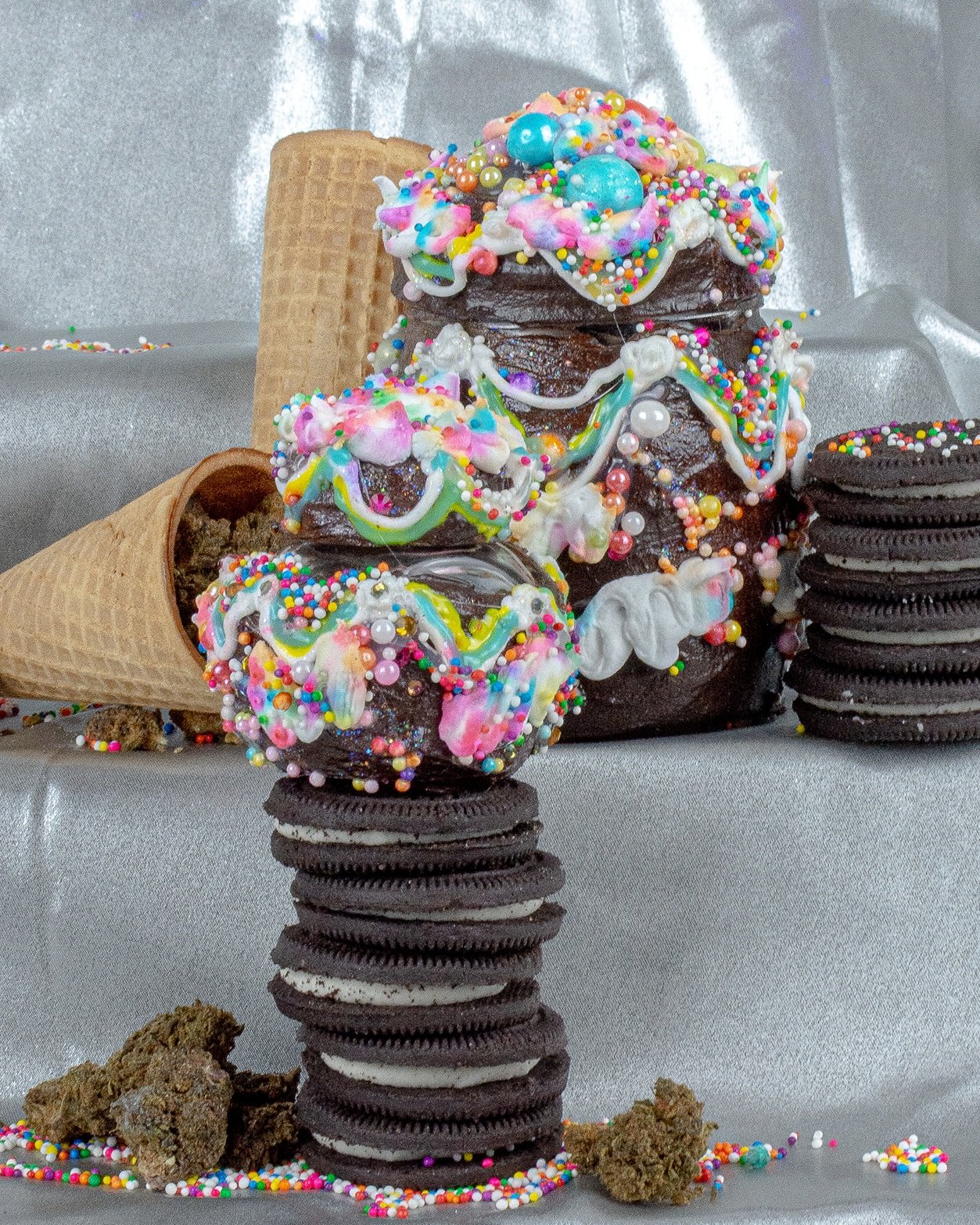 Cosmic Brownie Cake Jars