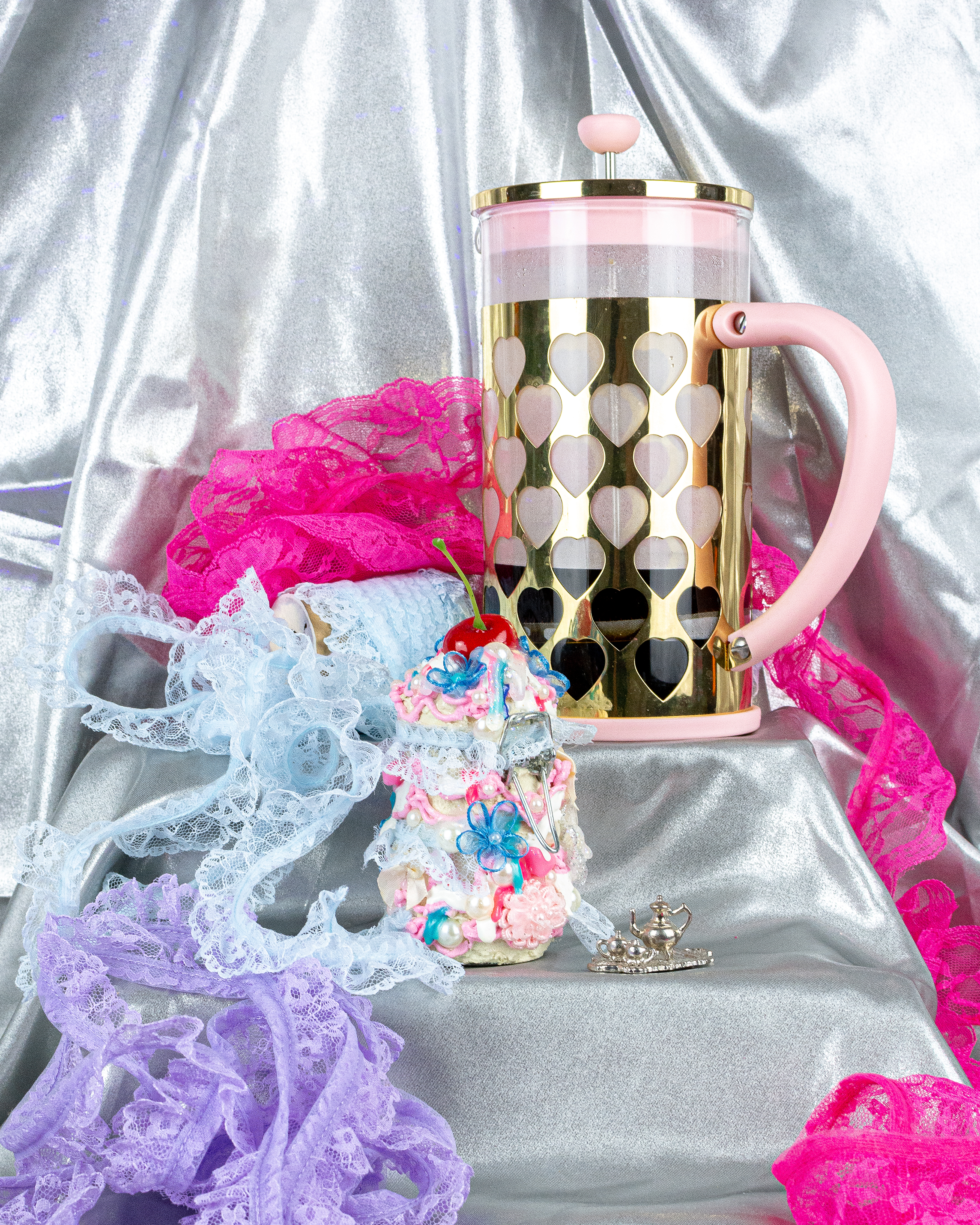 Marie Antoinette Lace Cake Jar