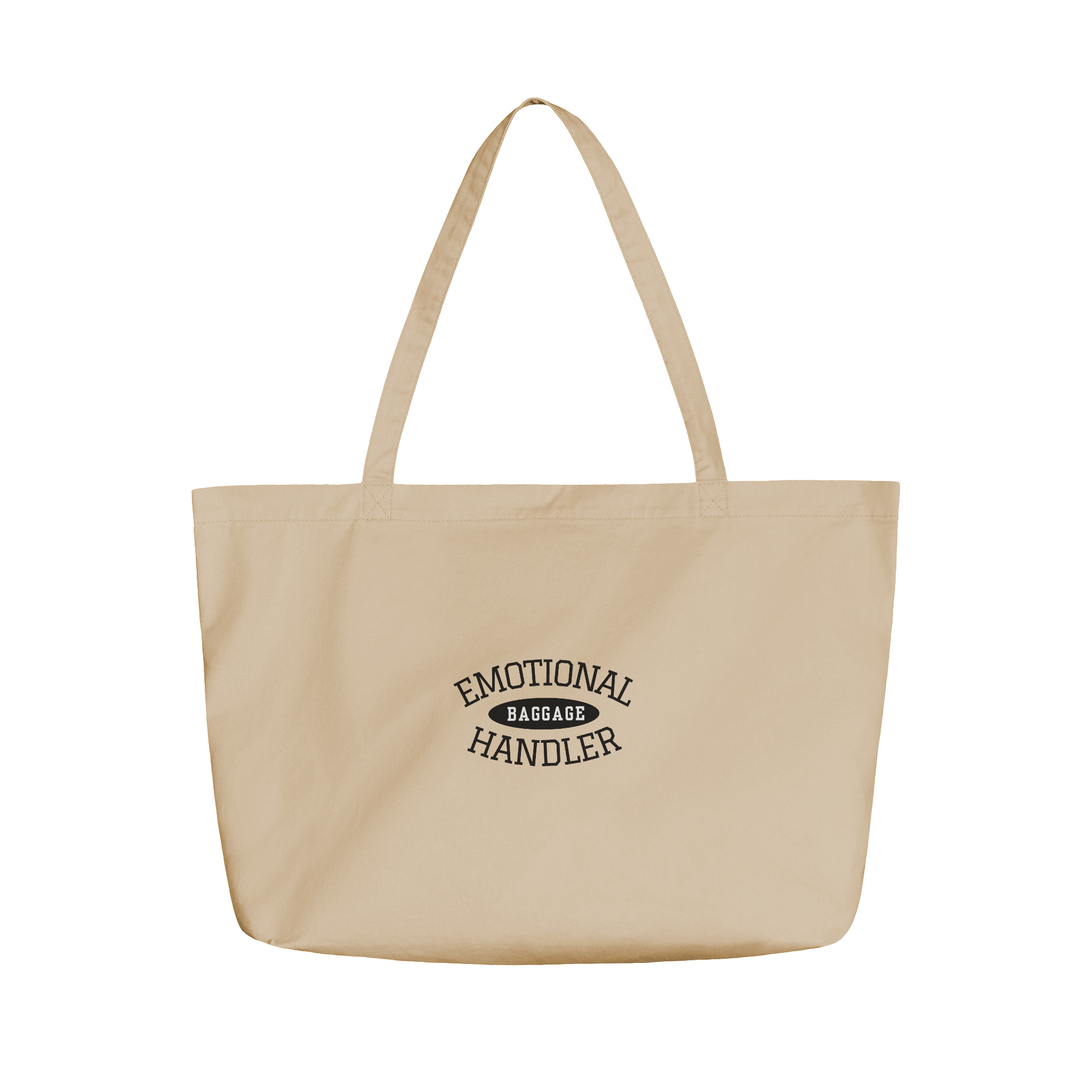 Emotional Baggage Handler Black Varsity Tote - Illumination 11 Energy Healing Kansas City