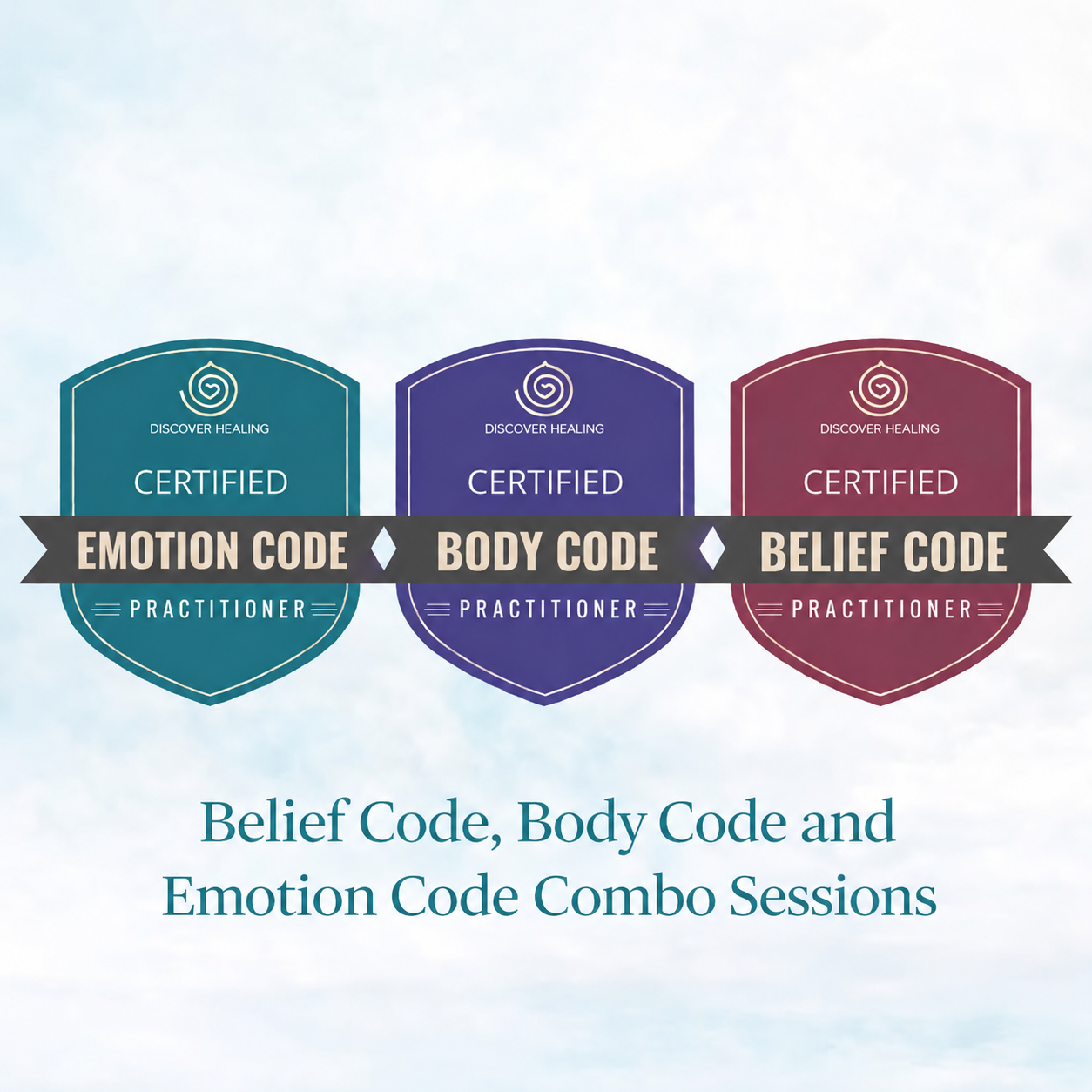 Certified Emotion Code®, Body Code® and Belief Code® Practitioner badges for combination sessions
