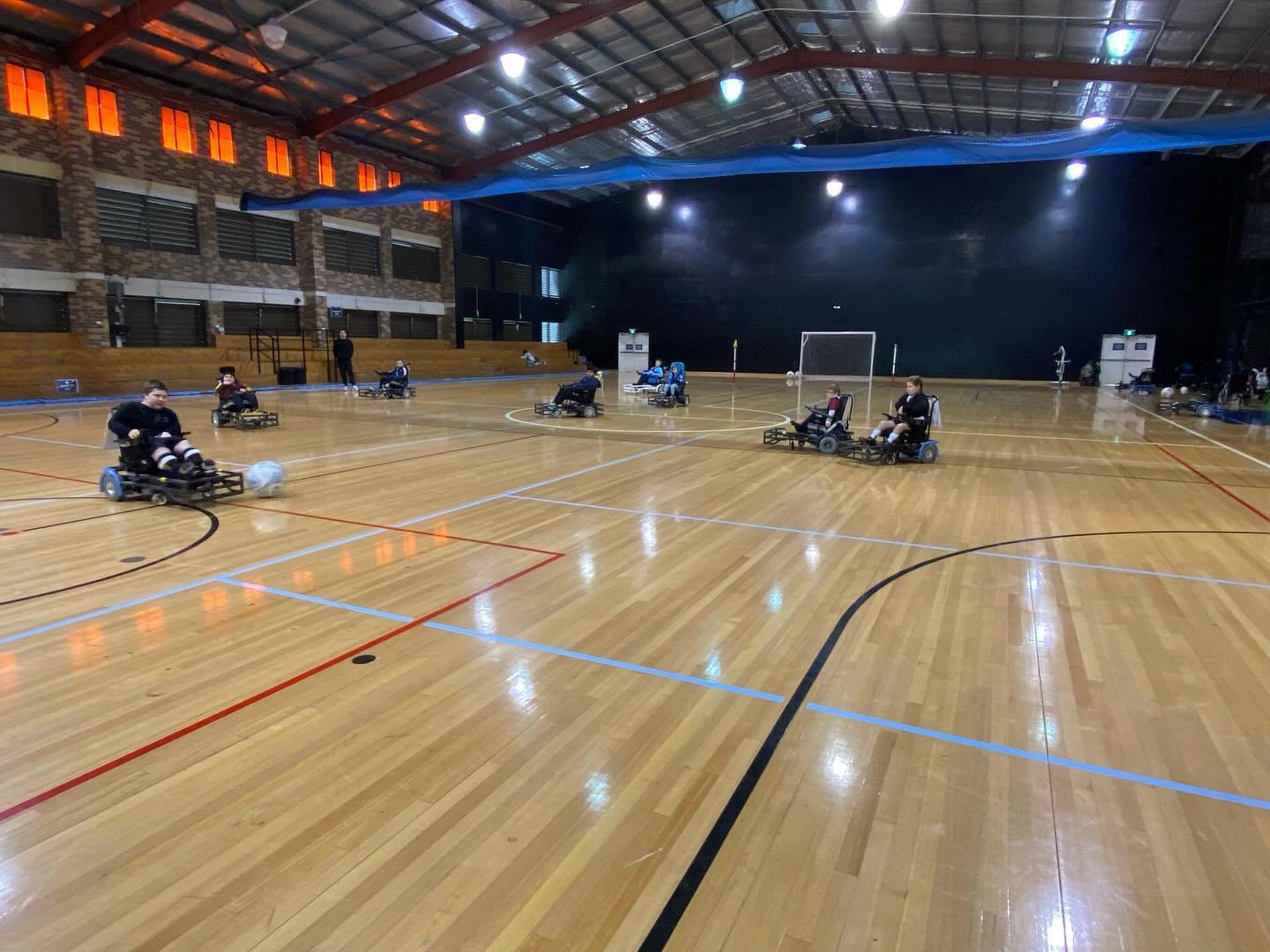 Great to be back in action for our @sydneyfc_powerchair holiday clinic at Valentine Sports Park today and tomorrow. We have 11 participants playing powerchair football over the next two days! 

Participants have travelled from all across NSW, includi