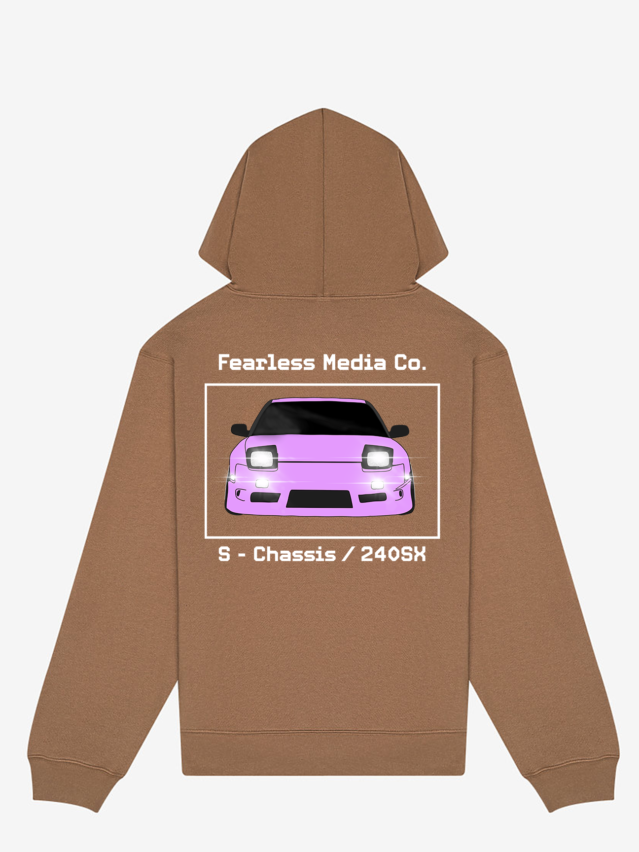 Vintage Brown Heavy Weight 240SX Sketch Hoodie Back.png