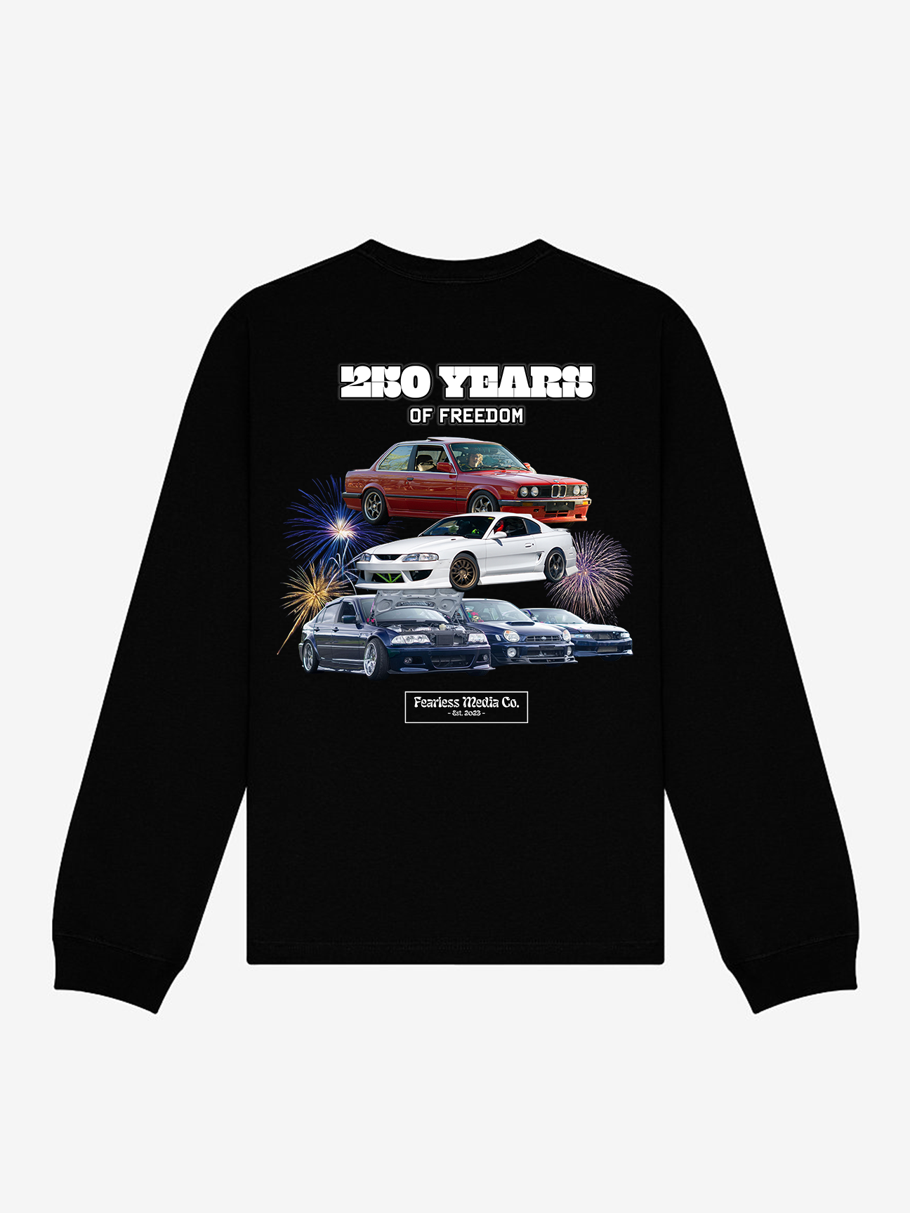 Black Heavy Weight 250 Years Of Freedom Long Sleeve Back.png