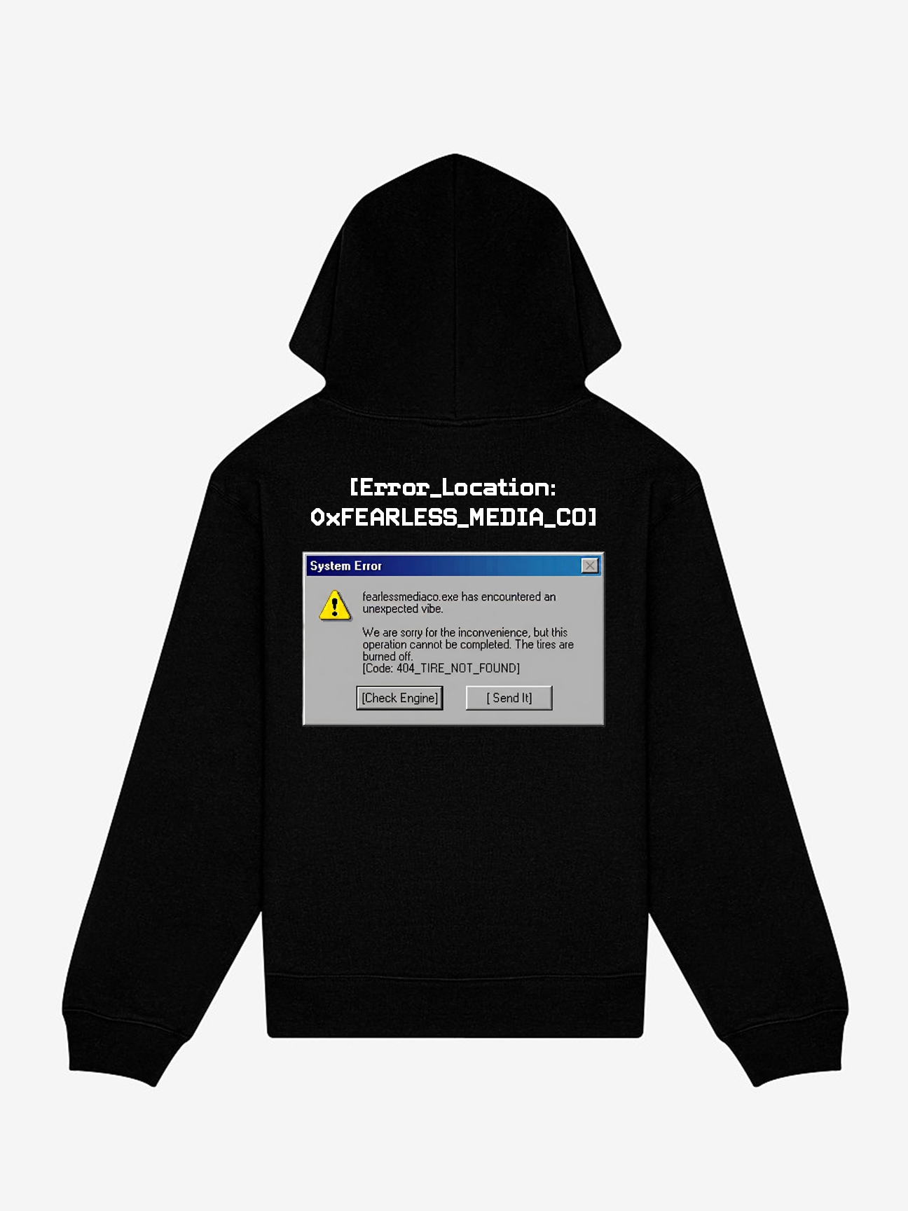 Black Heavy Weight Error Hoodie Back.png