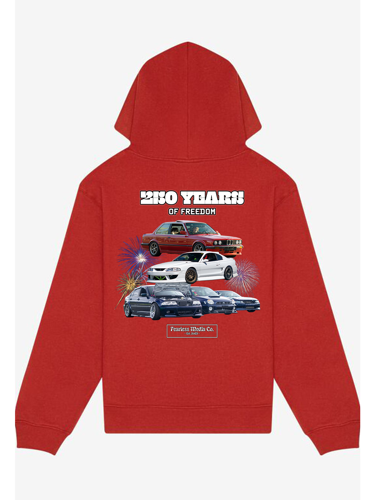 Red Heavy Weight 250 Years Of Freedom Hoodie Back.png