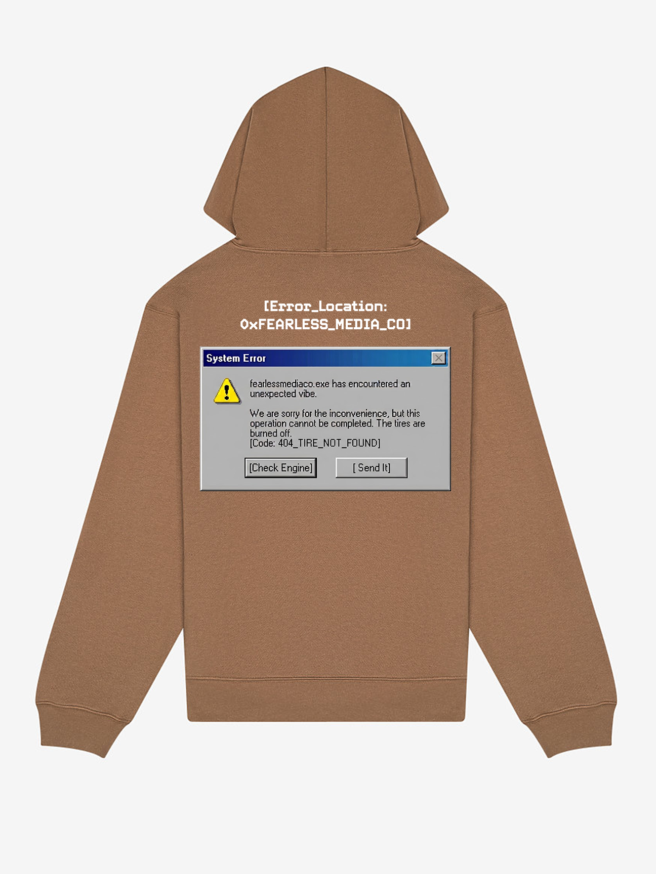 Vintage Brown Heavy Weight Error Hoodie Back.png