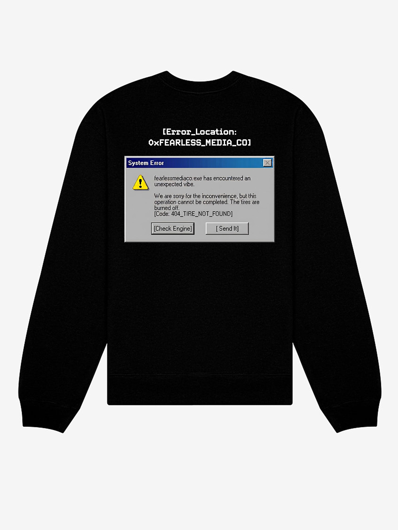 Black Heavy Weight Error Crew Neck Back.png