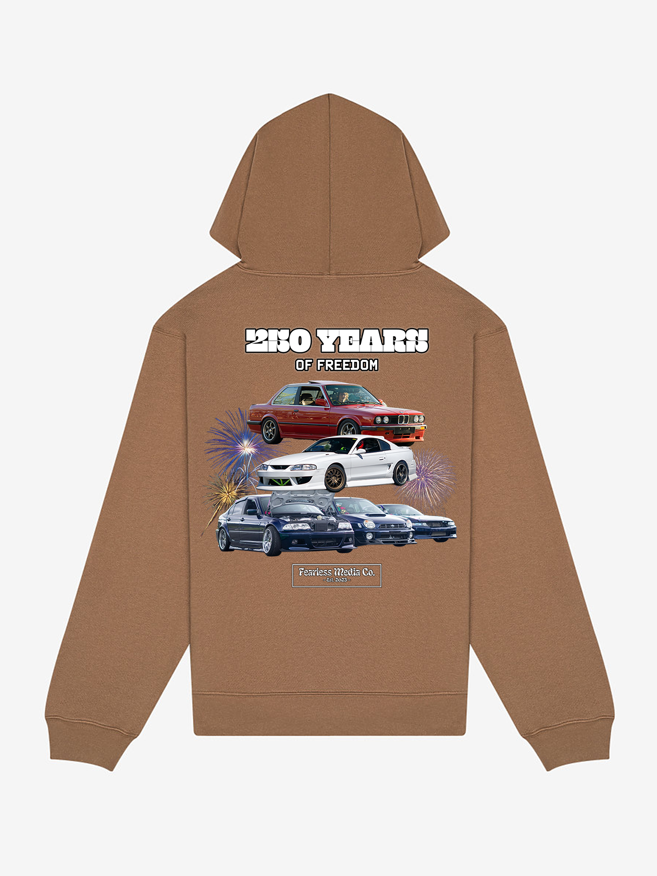 Vintage Brown Heavy Weight 250 Years Of Freedom Hoodie Back.png