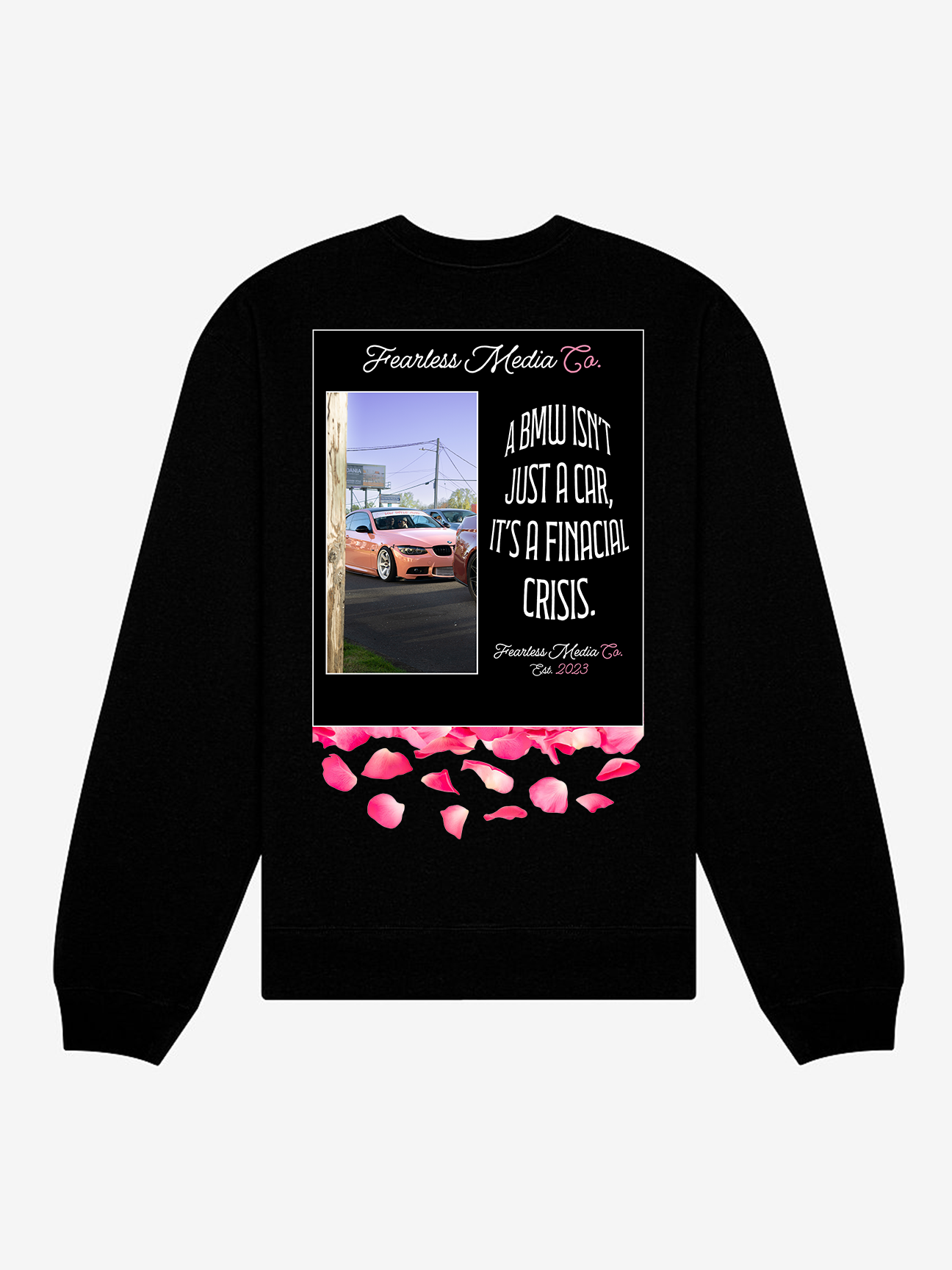 Black Heavy Weight BMW Crisis Crew Neck Back.png