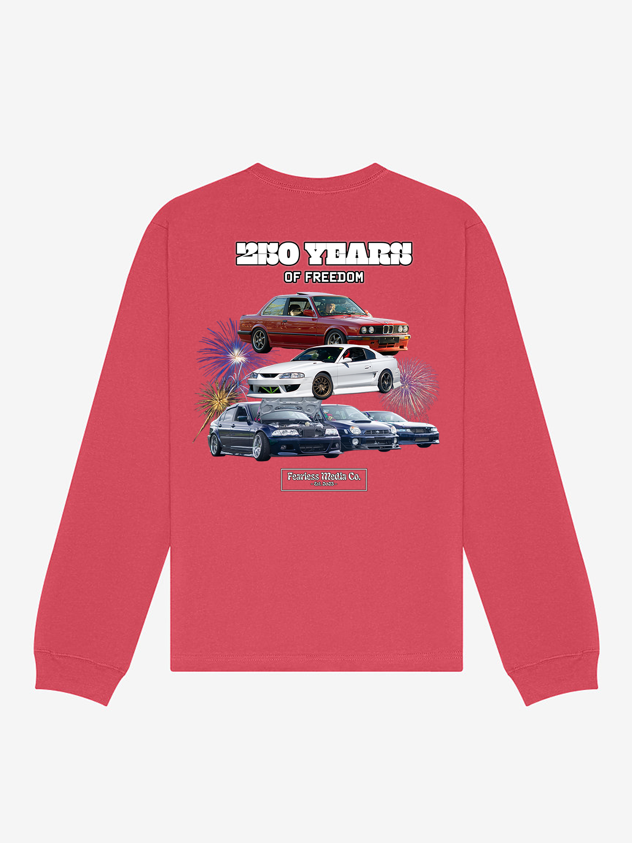Vintage Red Heavy Weight 250 Years Of Freedom Long Sleeve Back.png