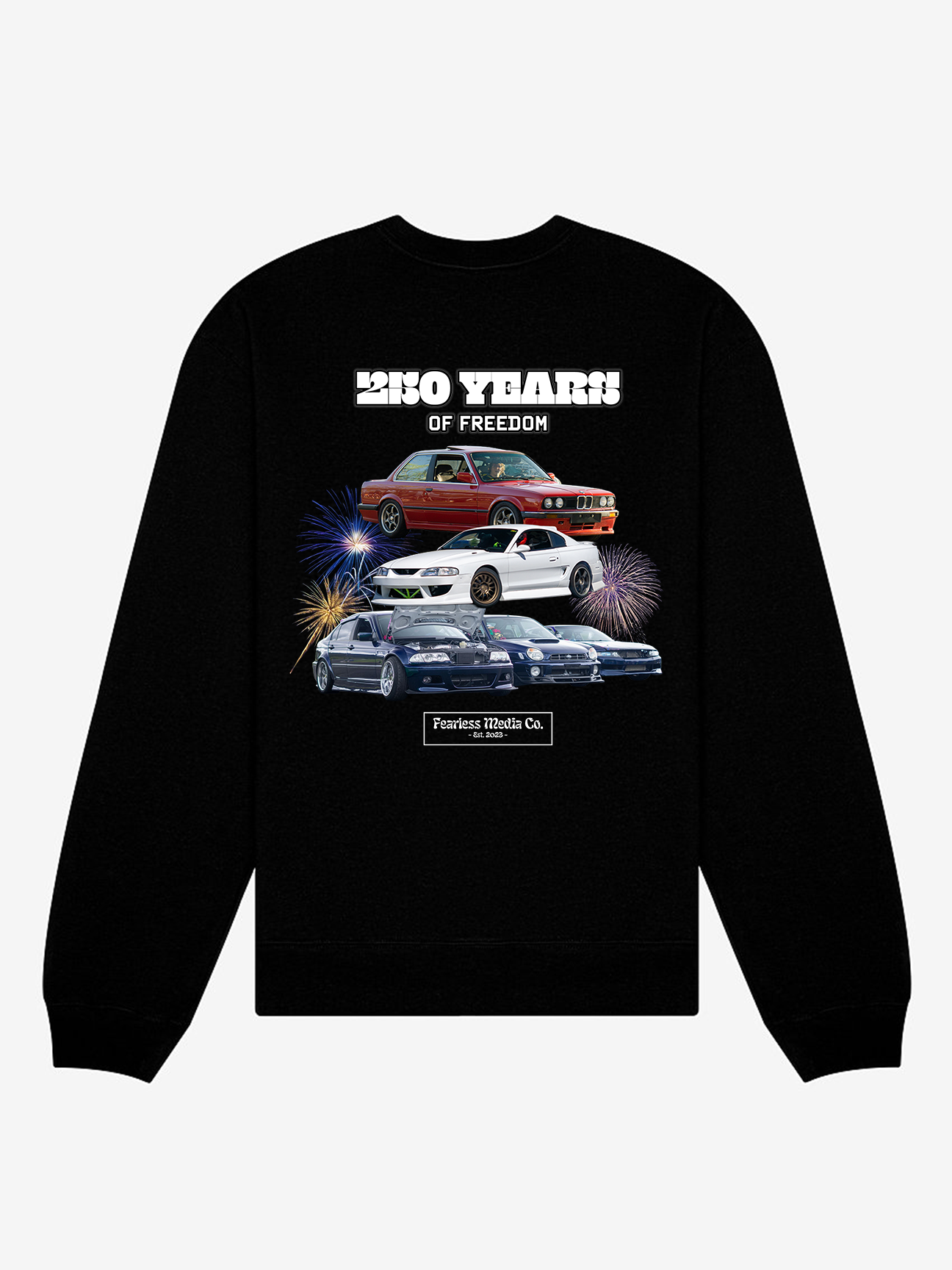 Black Heavy Weight 250 Year Of Freedom Crew Neck Back.png