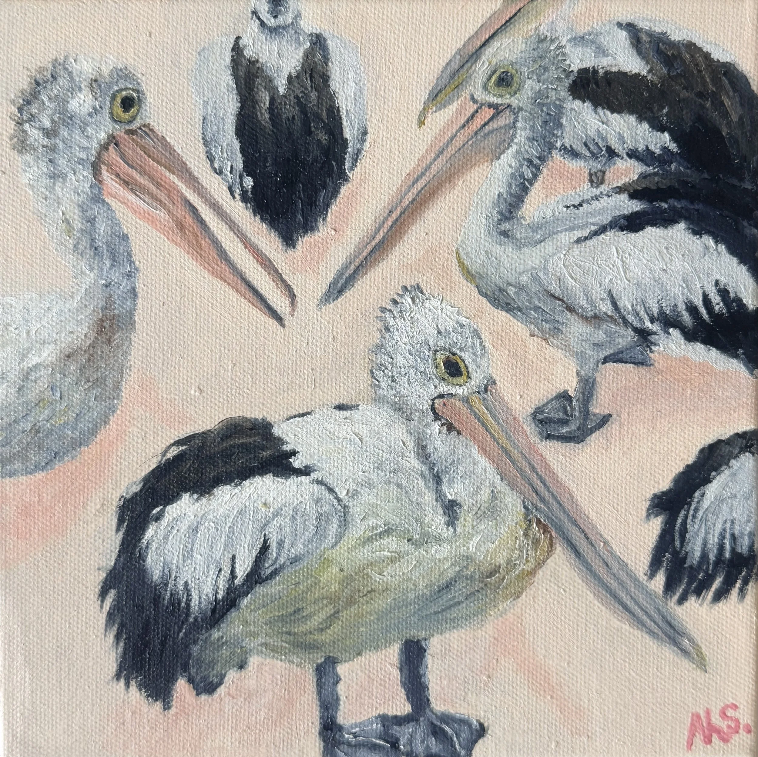 The Flock -20x20cm $150