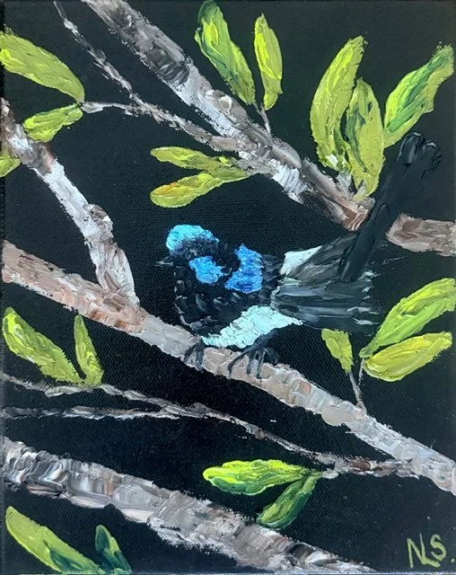 Fairy Wren 20x25cm SOLD