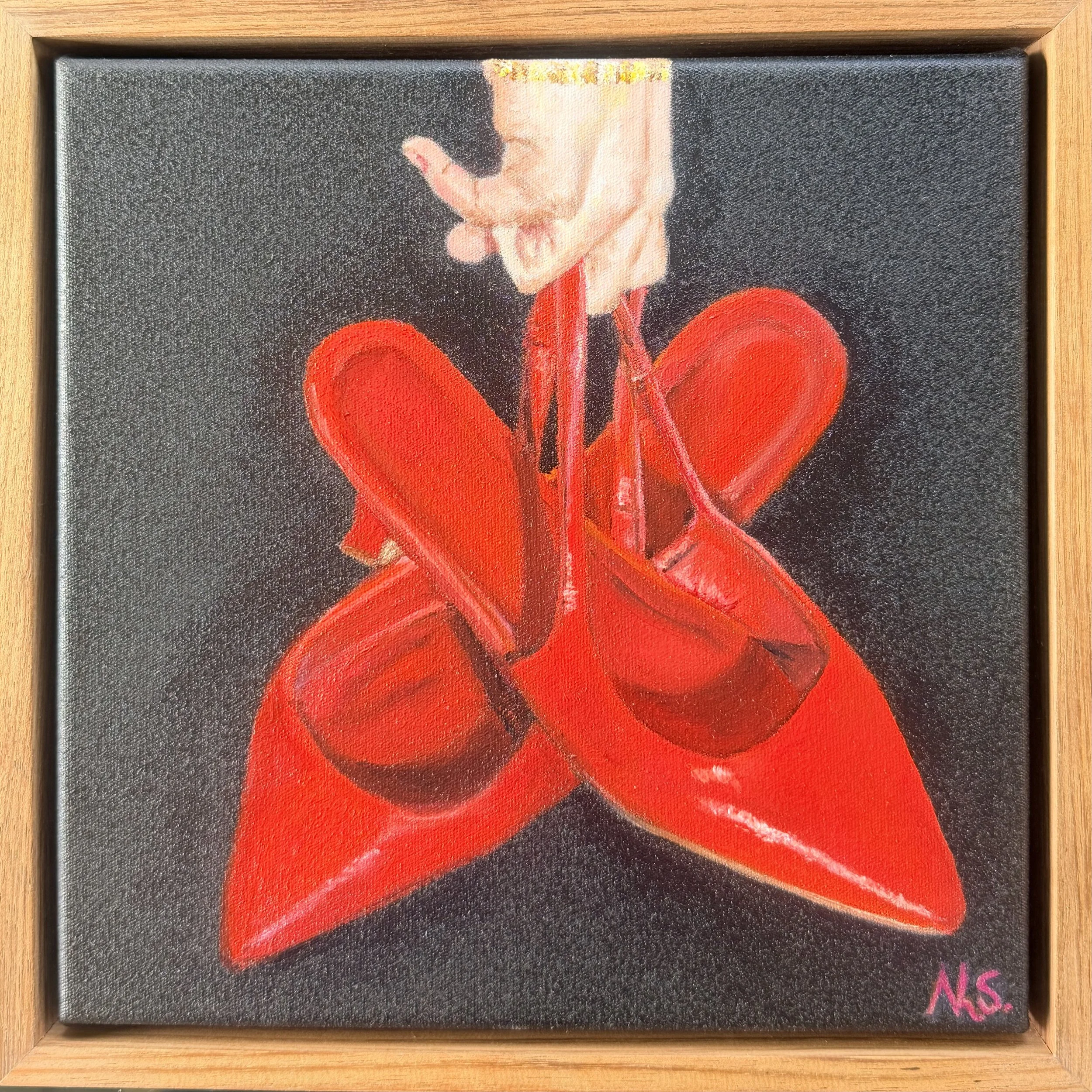 Those Red Shoes 27.5x27.5cm $280 w Frame