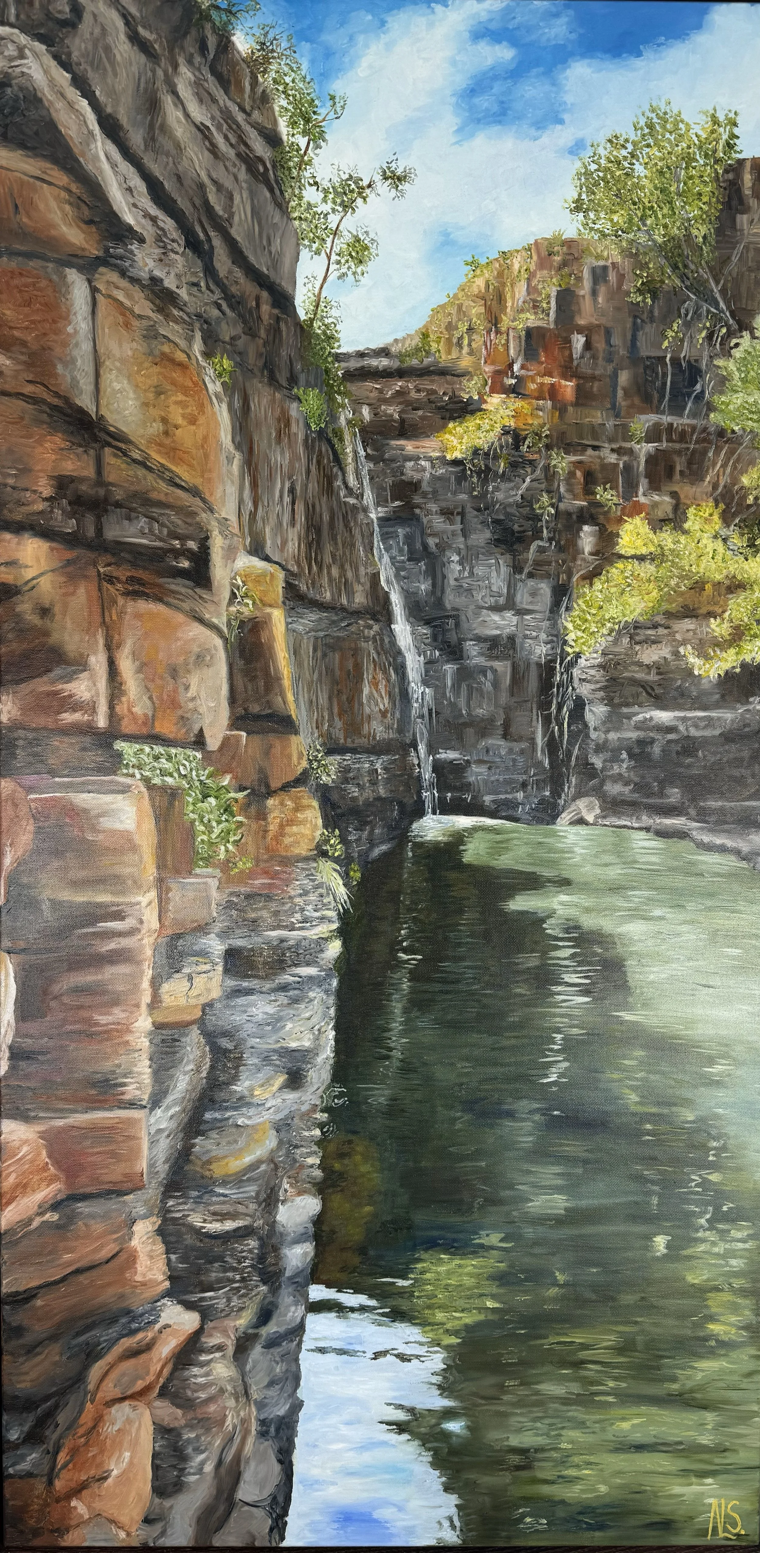 The Grotto - 61 X 121cm + Frame $1975