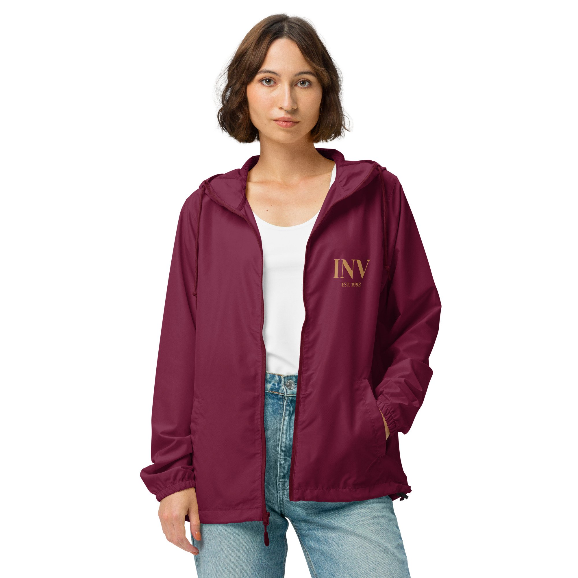 unisex-lightweight-zip-up-windbreaker-maroon-front-66cbc1f5c79b4.jpg