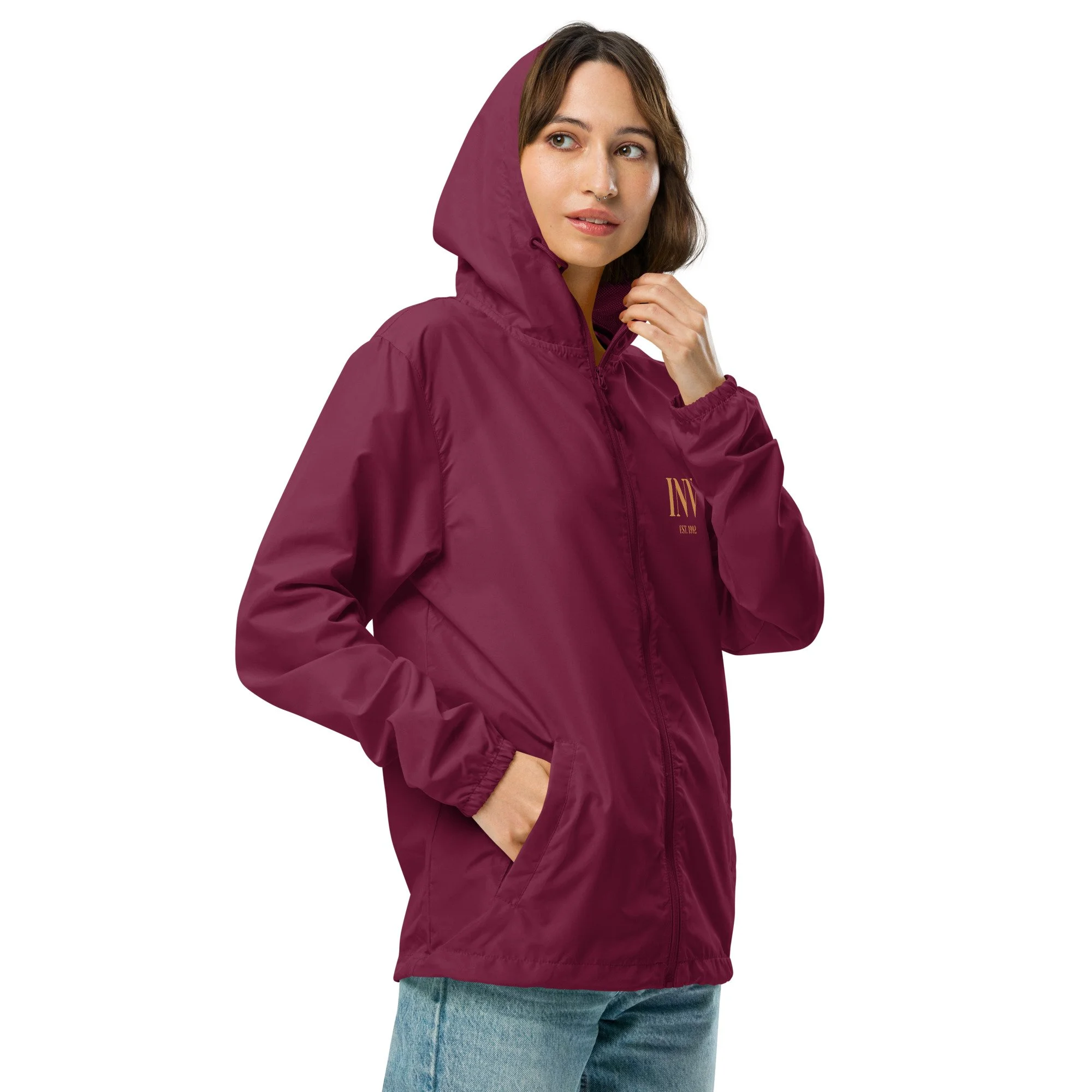 unisex-lightweight-zip-up-windbreaker-maroon-right-front-66cbc1f5c7d86.jpg