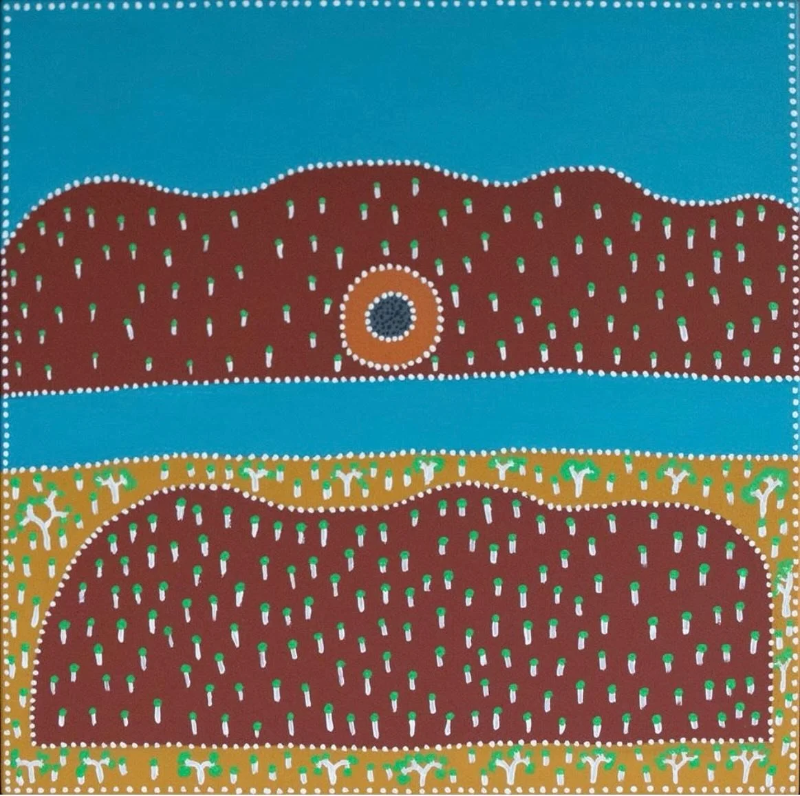 We are so lucky to have the incredible aboriginal sister artists Tracey and Kathy Ramsay represented by @aboriginal.contemporary 🖼️ 

Click the link in bio to view the full catalogue and to purchase tickets to our opening night tomorrow night ☝️

#a