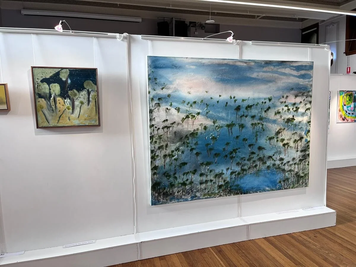 Some images from our Opening Night last night of the art and some of our committee members. Thank you to everyone who came and enjoyed the art. Thank you also to those who purchased art, we hope you enjoy your new piece in your space 🖼️ 

If you cou