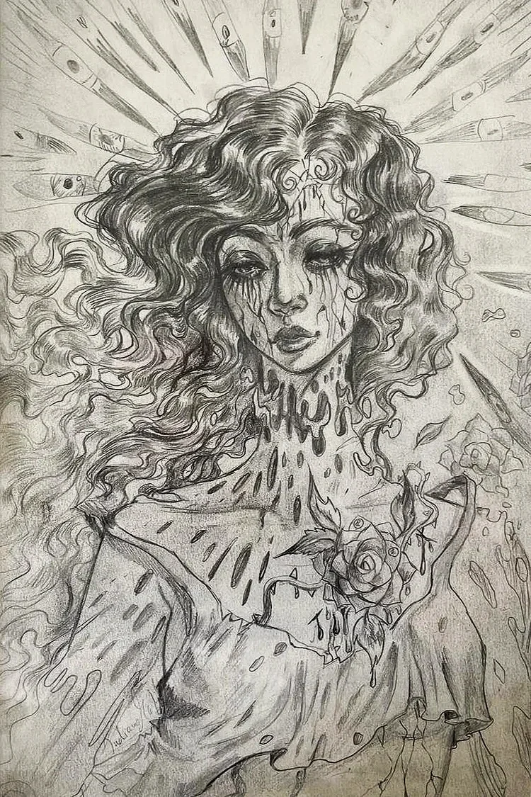 Torn Available for 99€ + Shipping Pencil on a piece of paper cut out of my Sketchbook. 