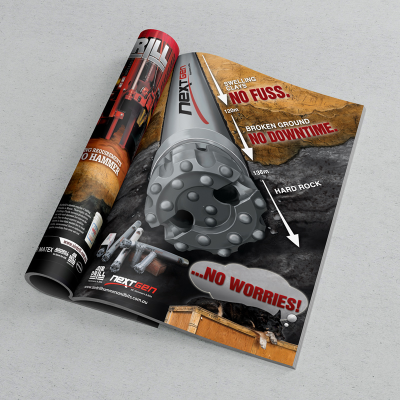 AIRDRILL ADVERT - DESIGN & PHOTOSHOP ILLUSTRATION