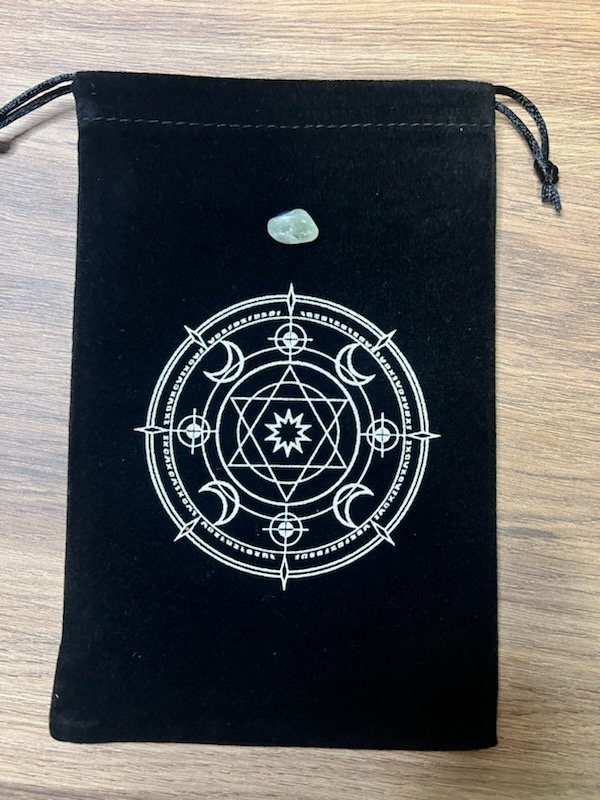 4 x Black Velvet bags with crystals