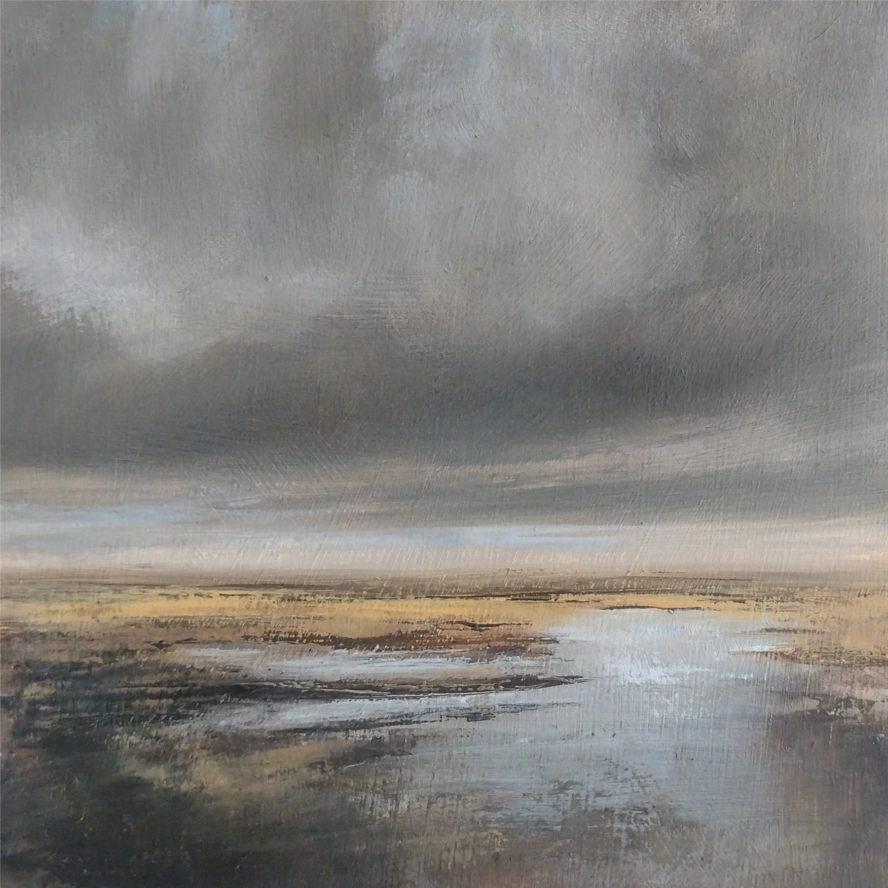 Low tide 6inch x 6inch watermixable oil on gesso board.jpeg