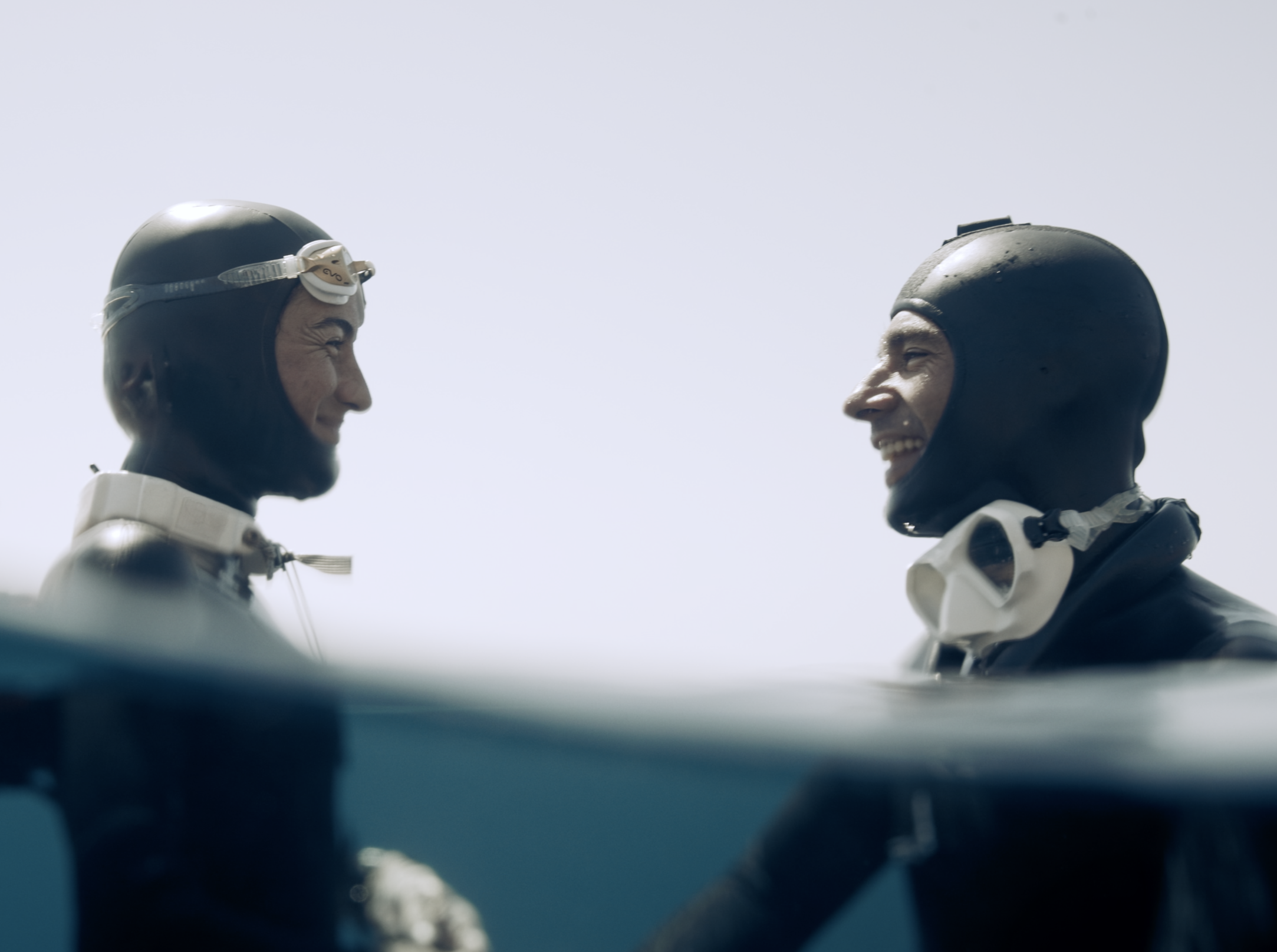 Laughing on the buoy
