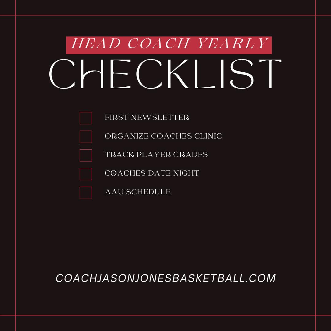 Head Coach Yearly Checklist