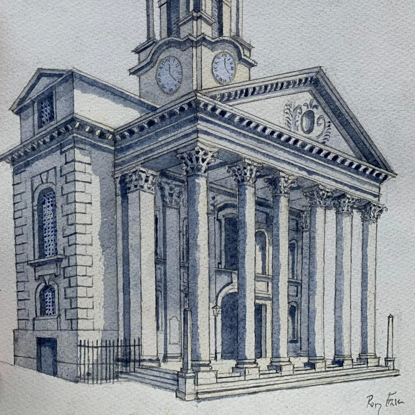 LATEST PODCAST EPISODE | RORY&rsquo;S ARCHITECTURAL PORTRAITS
This watercolour by &lsquo;The Country House Podcast&rsquo; co-host Rory Fraser depicts St George&rsquo;s Church, Hanover Square.

Although not a country house, St George&rsquo;s probably 