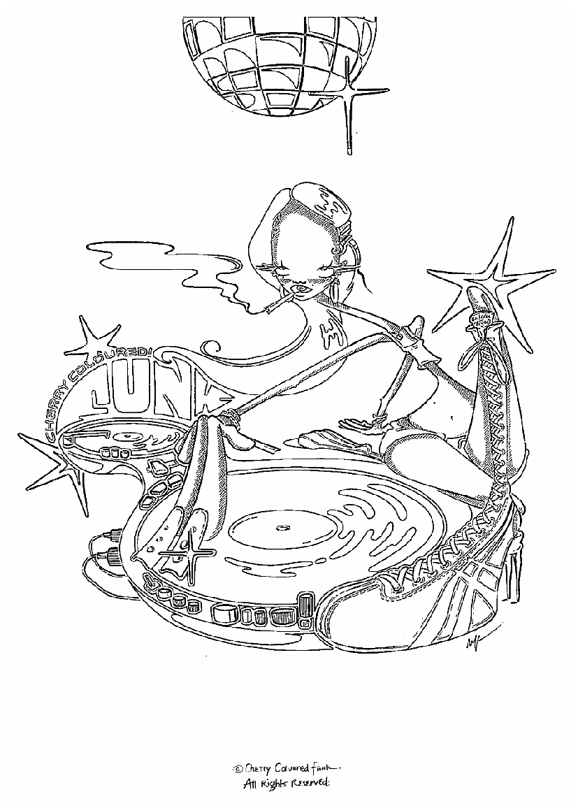 DISCO MUTHAFUNKA | COLOURING PAGE