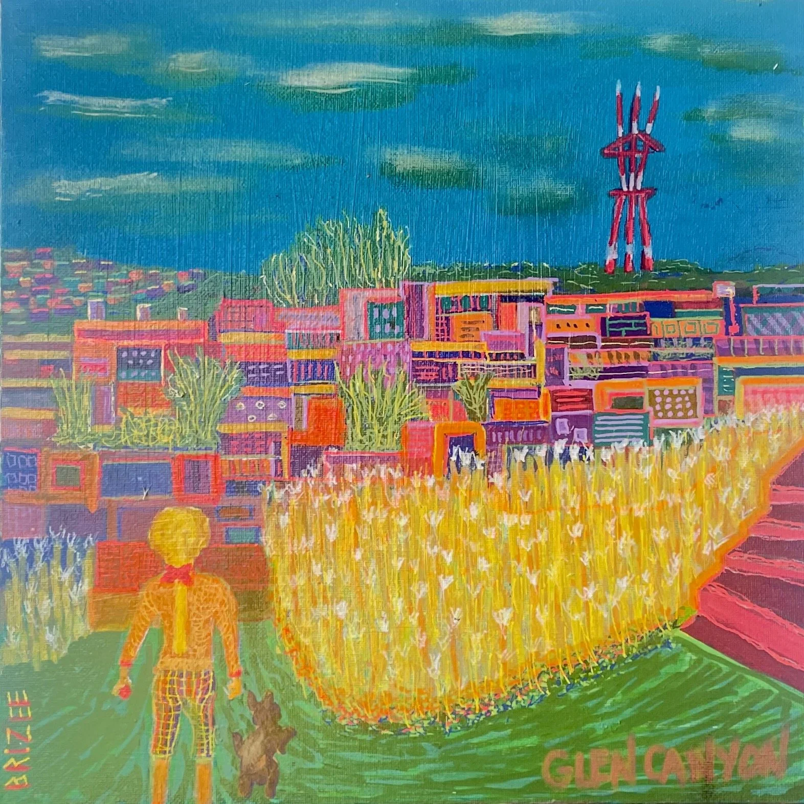 36 Views of Sutro Tower - Glen Canyon.
12" x 12" Acrylic on canvas board