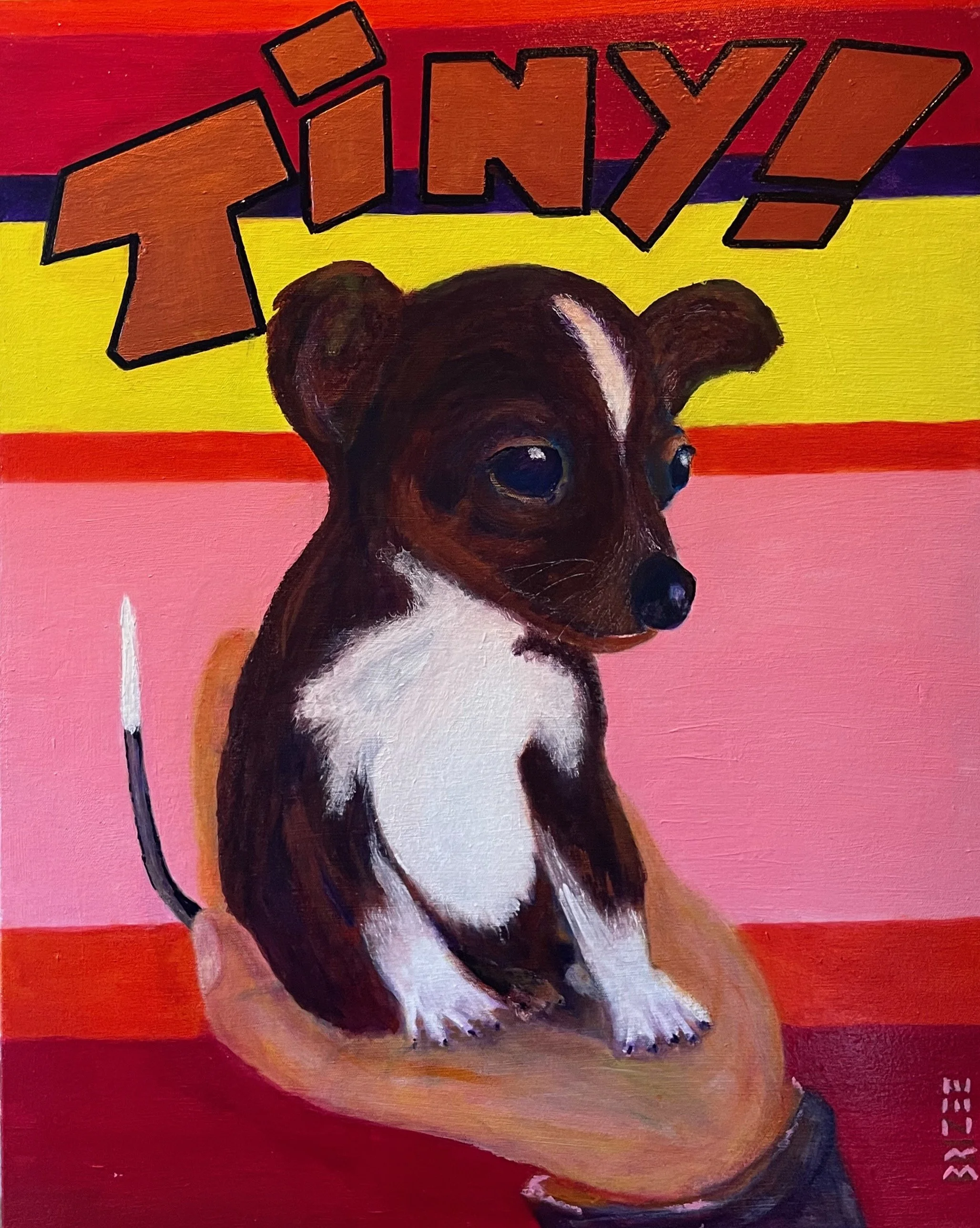 TINY.  
 30" x 36"  Acrylic on canvas
 (NLFS)
