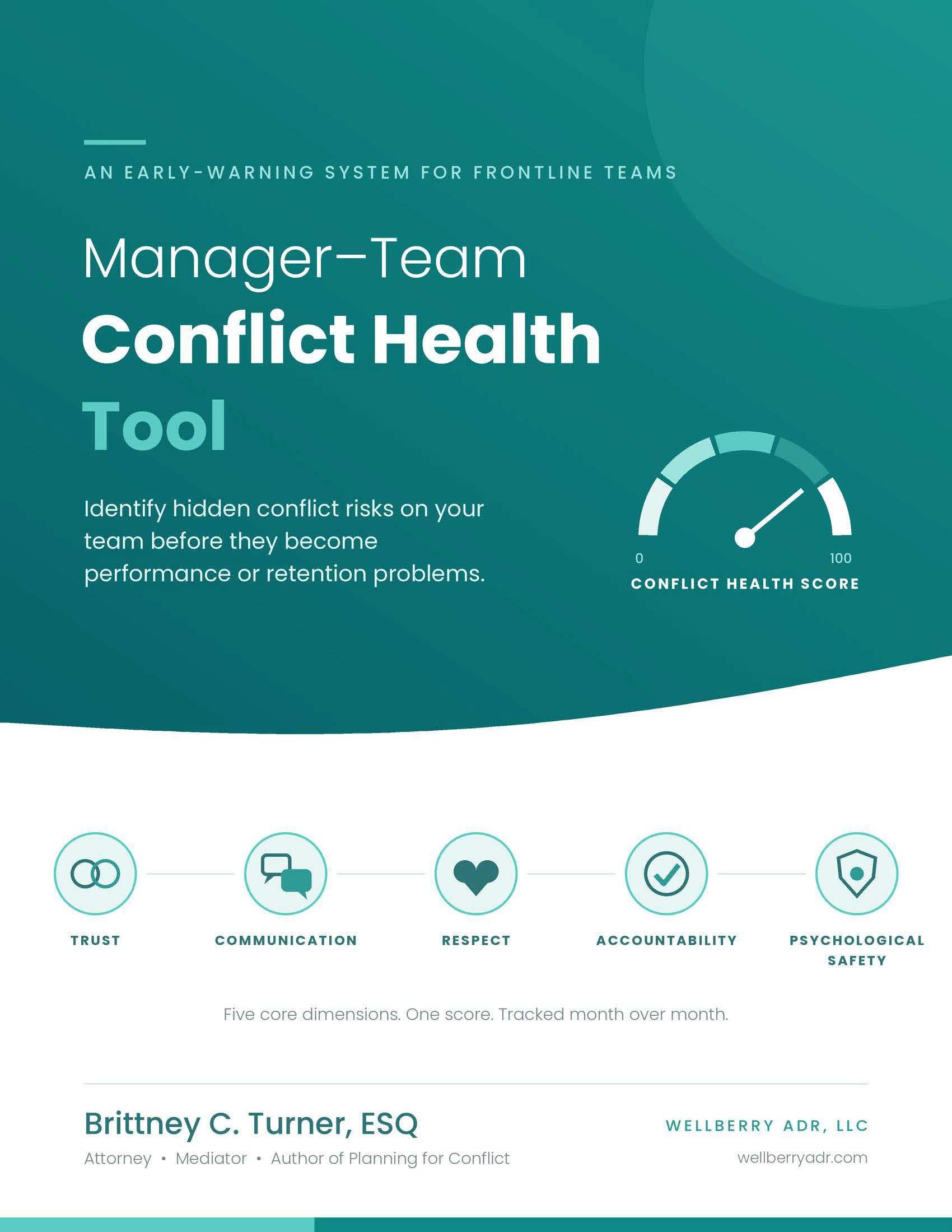 Manager-Team Conflict Health Tool