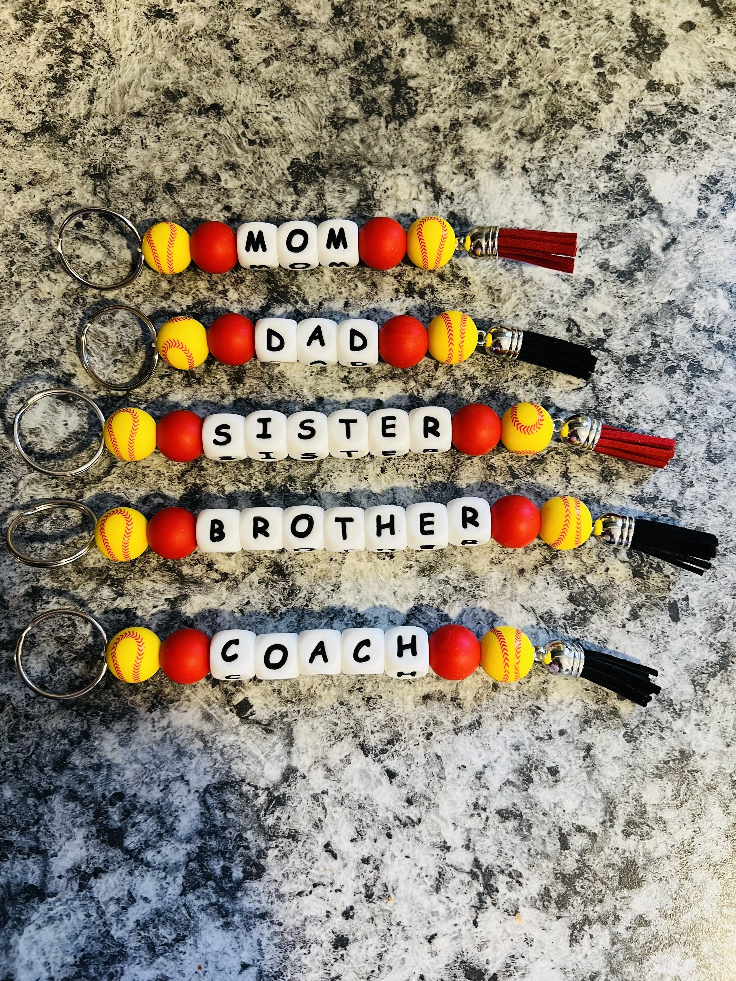 Personal Softball Keychains